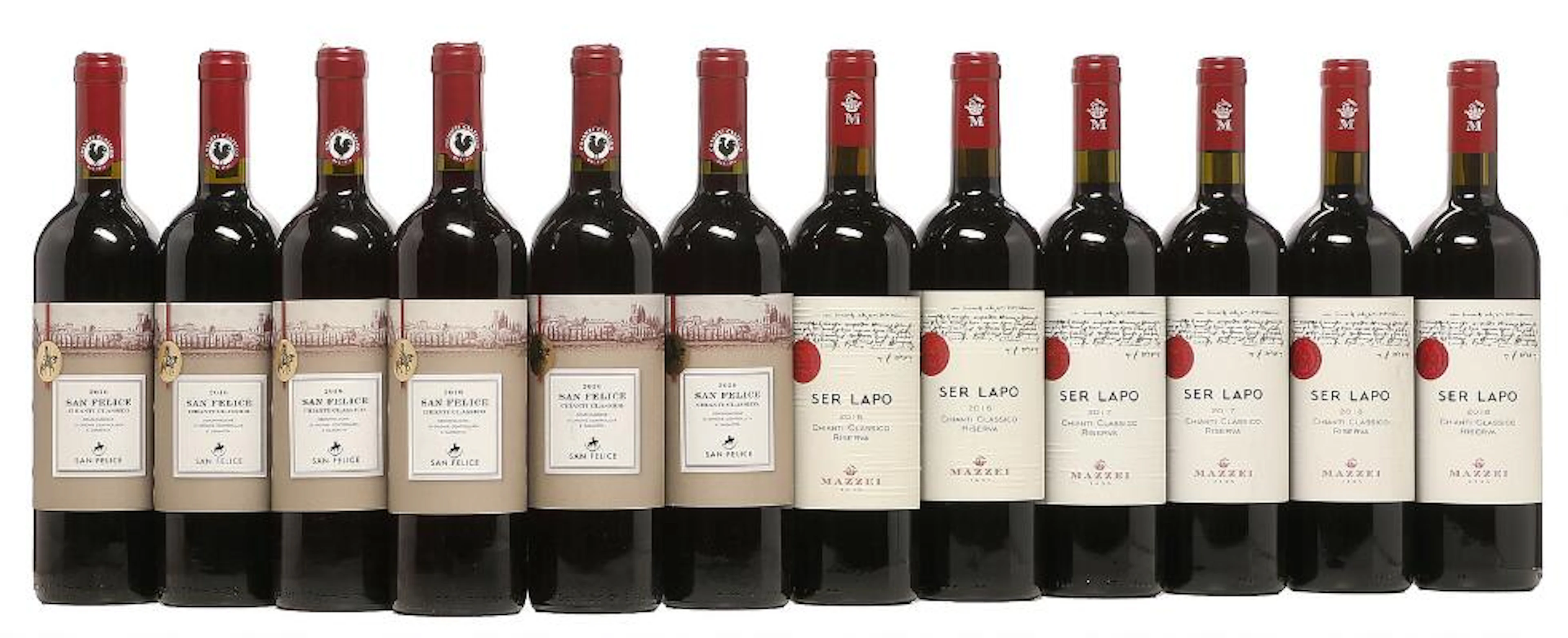 2 bts. Chianti Classico, San Felice 2016 etc. Total 12 bts. – Bruun