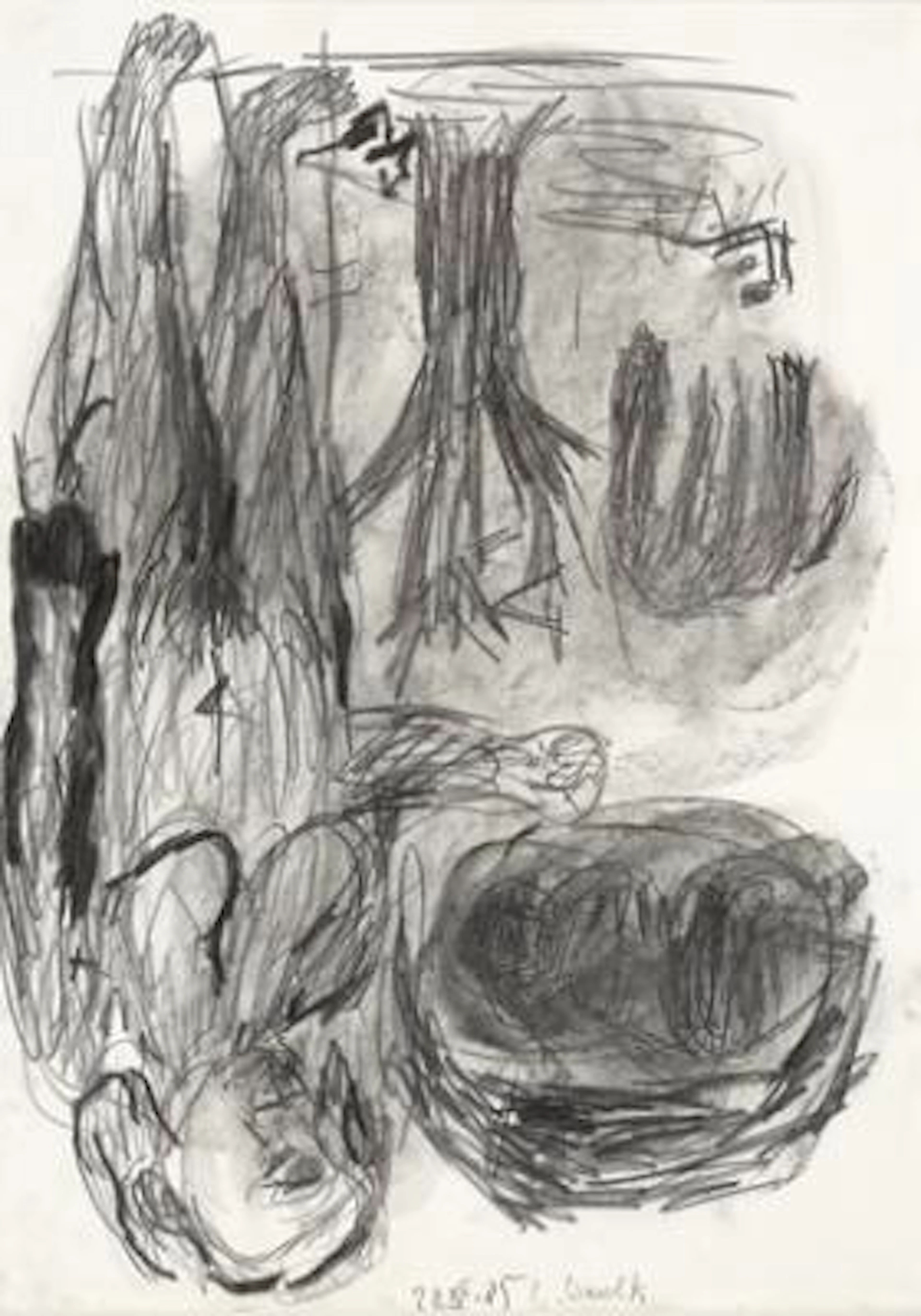 Georg Baselitz: Untitled, 1985. Signed G. Baselitz 20.XI.85. Drawing