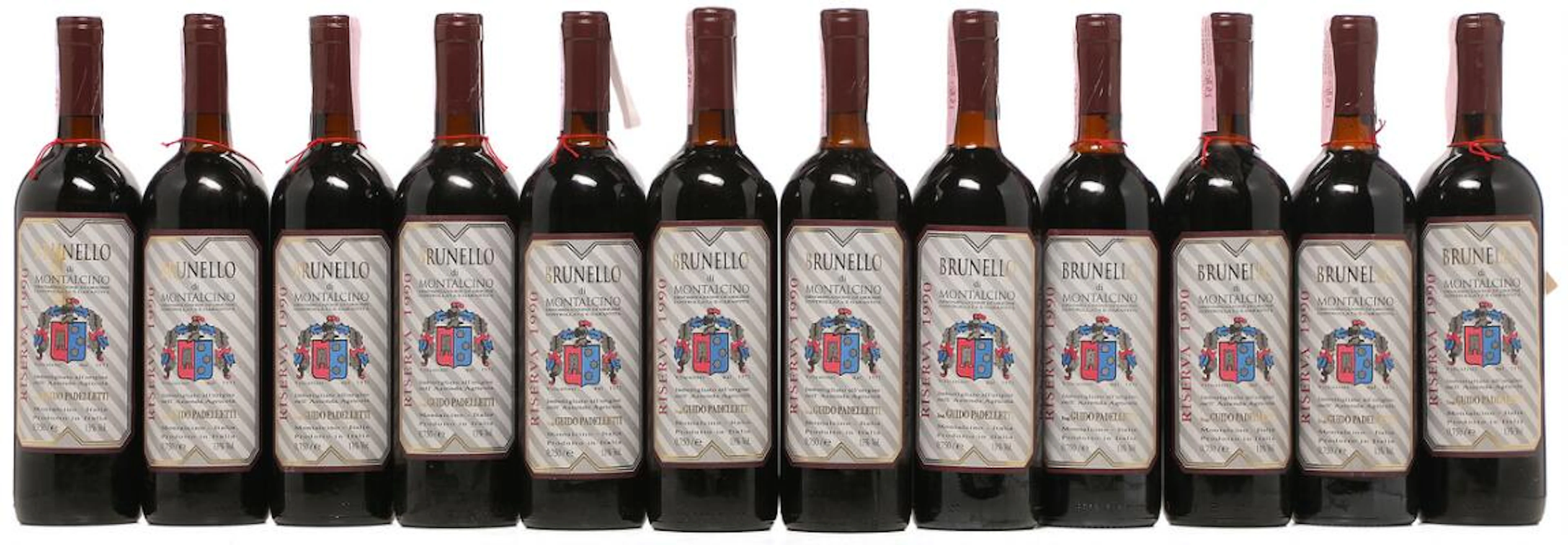 12 bts. Brunello di Montalcino Riserva, Padelletti 1990 A/B (ts).