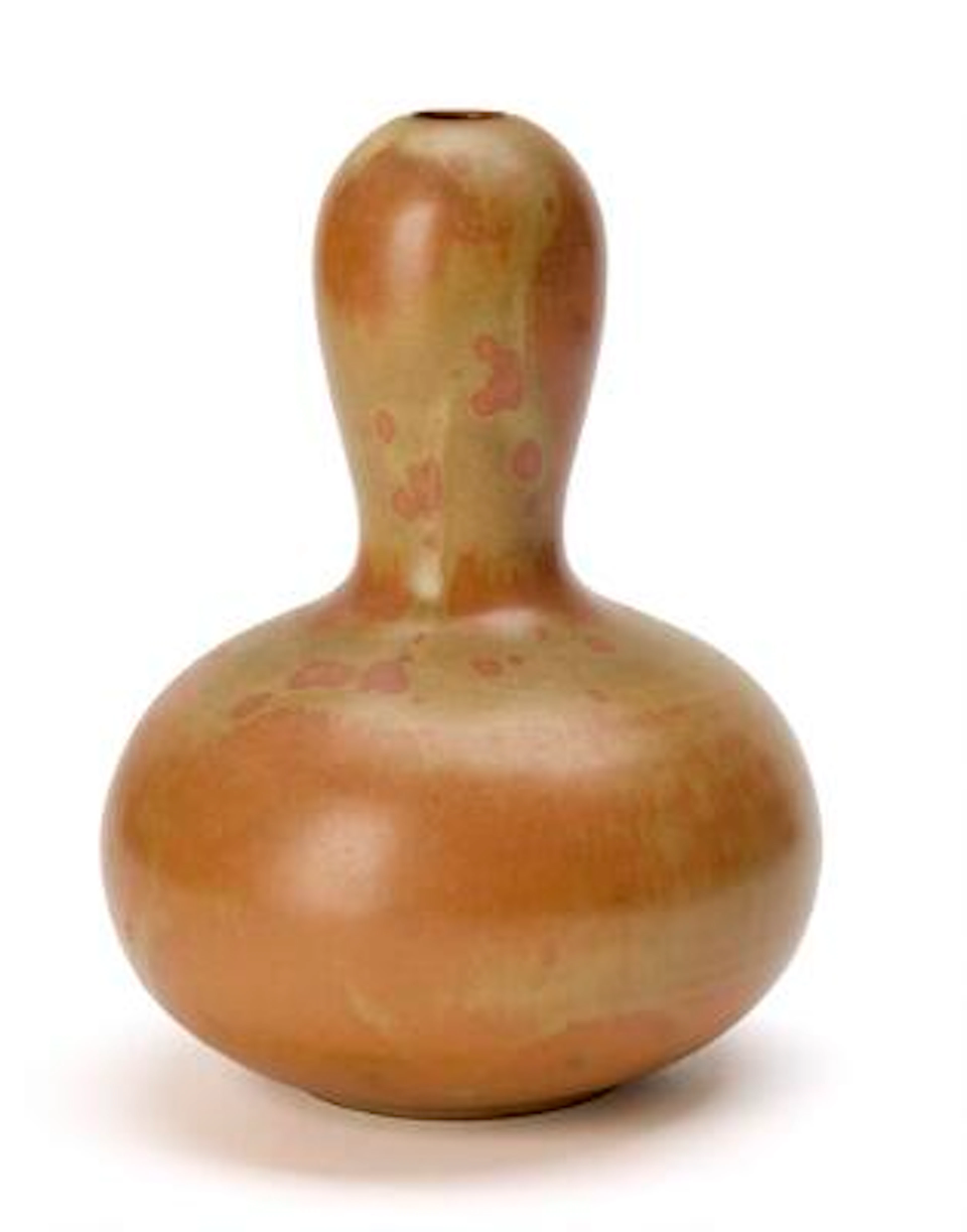 Axel Salto: A calabash-shaped stoneware vase. Decorated with reddish