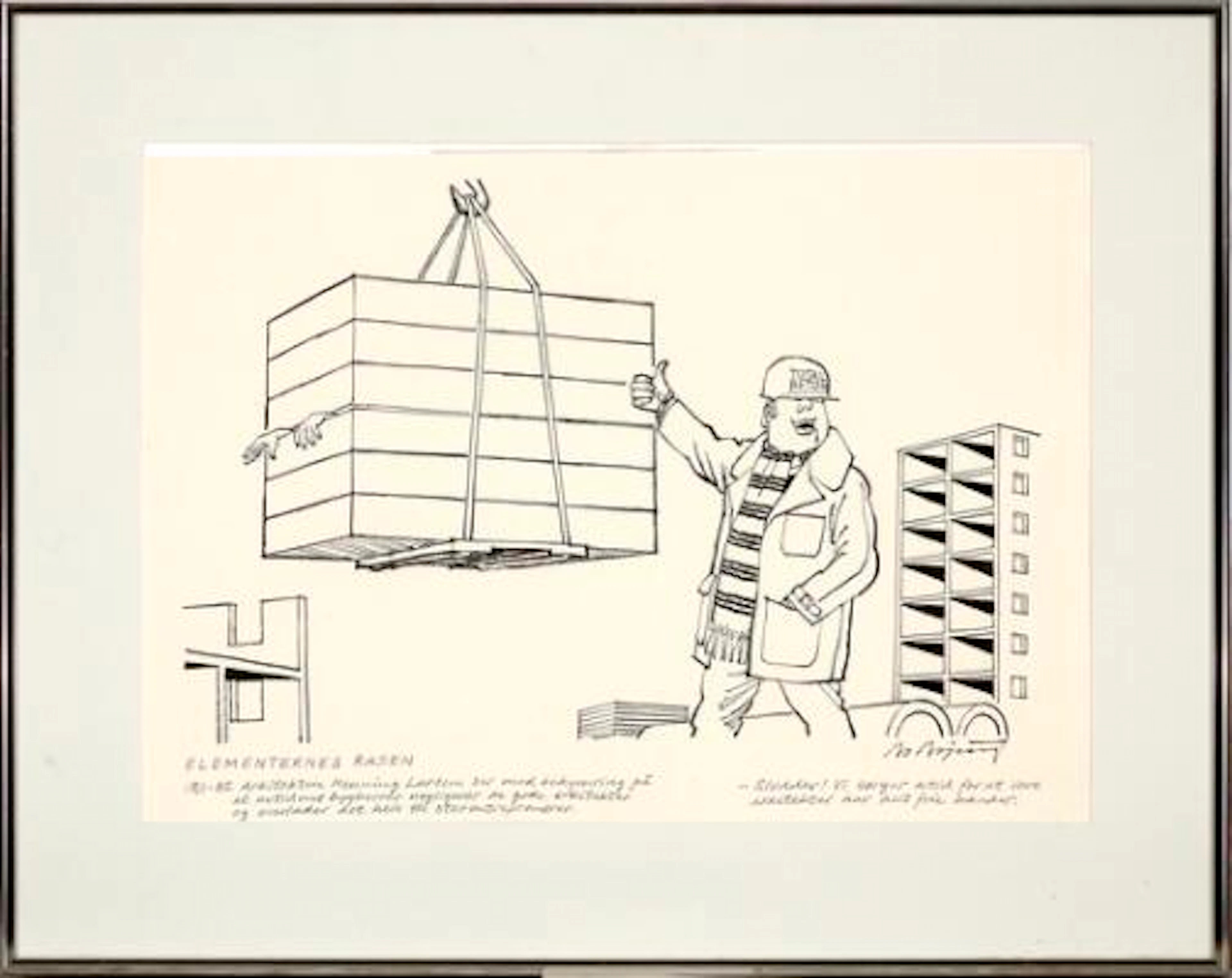 Bo Bojesen: "Elementernes rasen". Signed Bo Bojesen 18/1-85. Indian