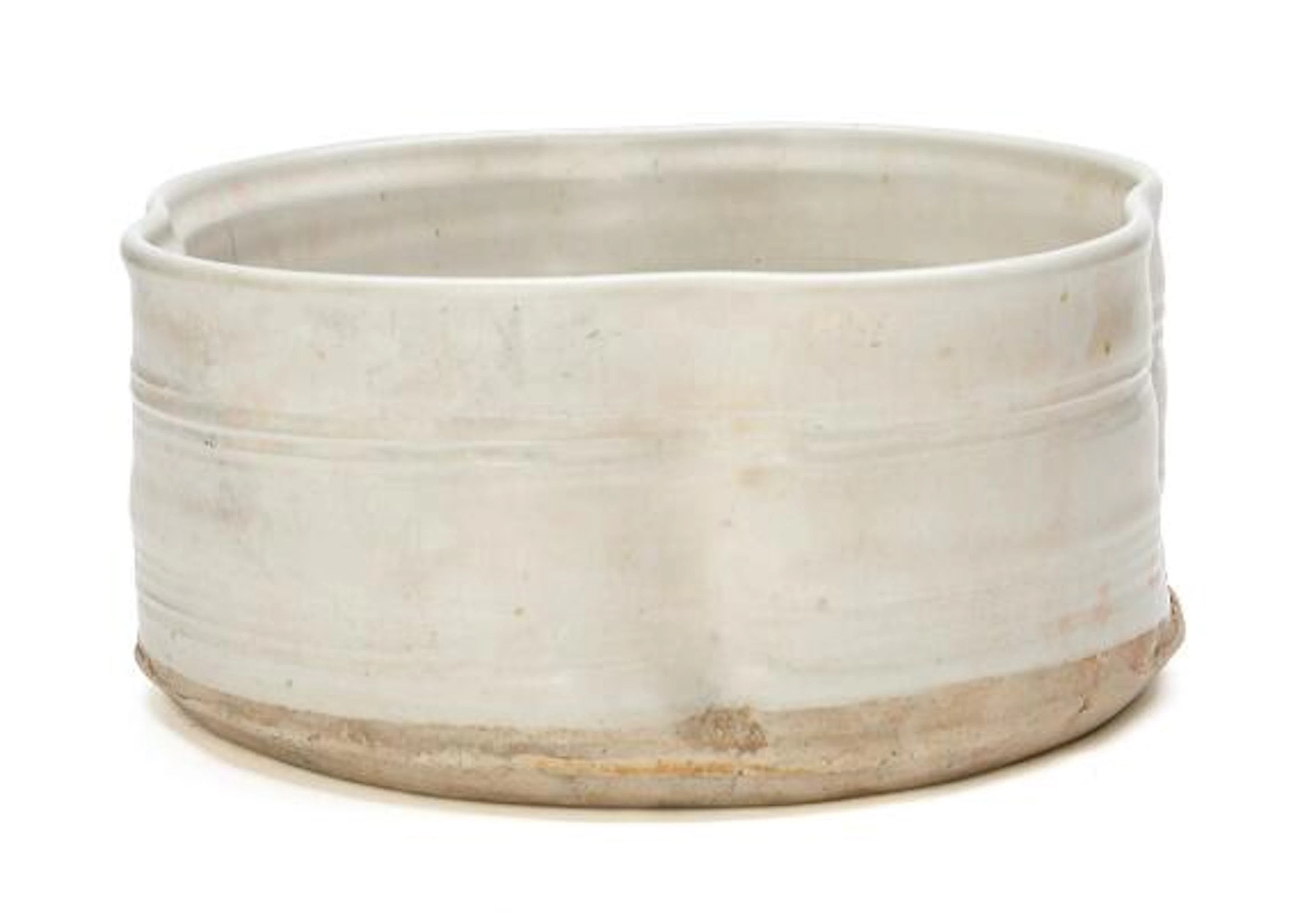 Gutte Eriksen: A stoneware bowl modelled with high sides and four