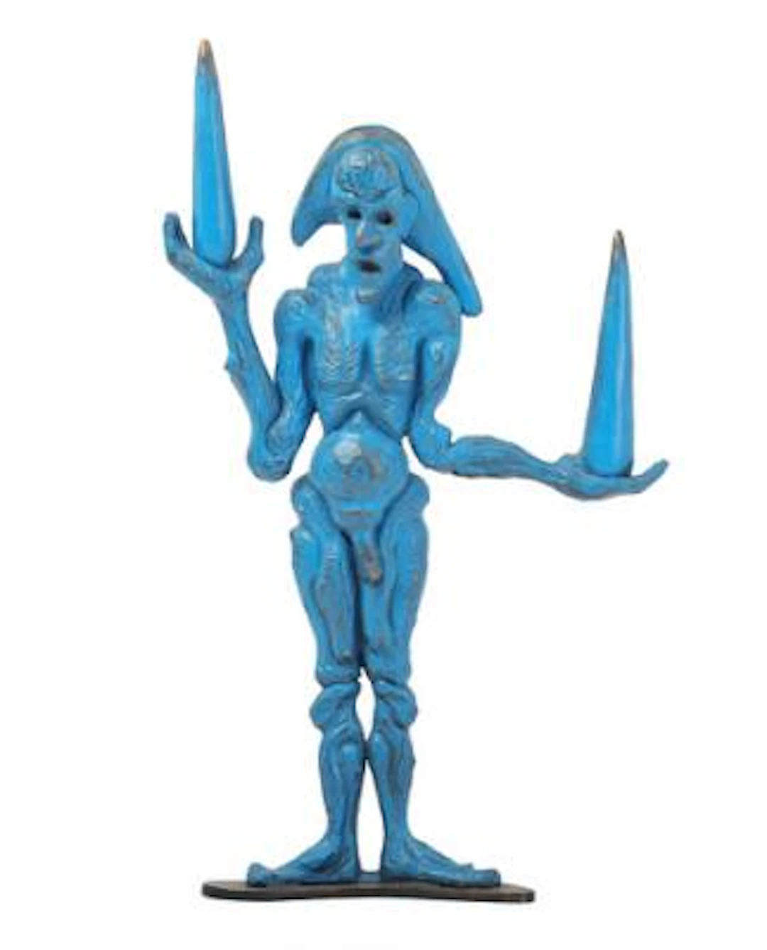 Bjørn Nørgaard: "Art Is What?", 2005. Unsigned. Blue-painted bronze.