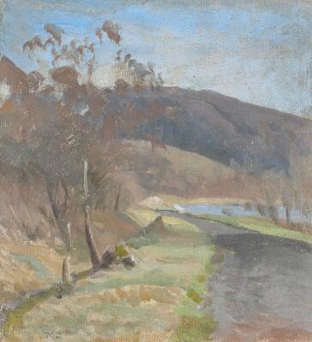 Karl Jensen: "Ved Søndersø". Circa 1902. Signed K. J. Oil on canvas