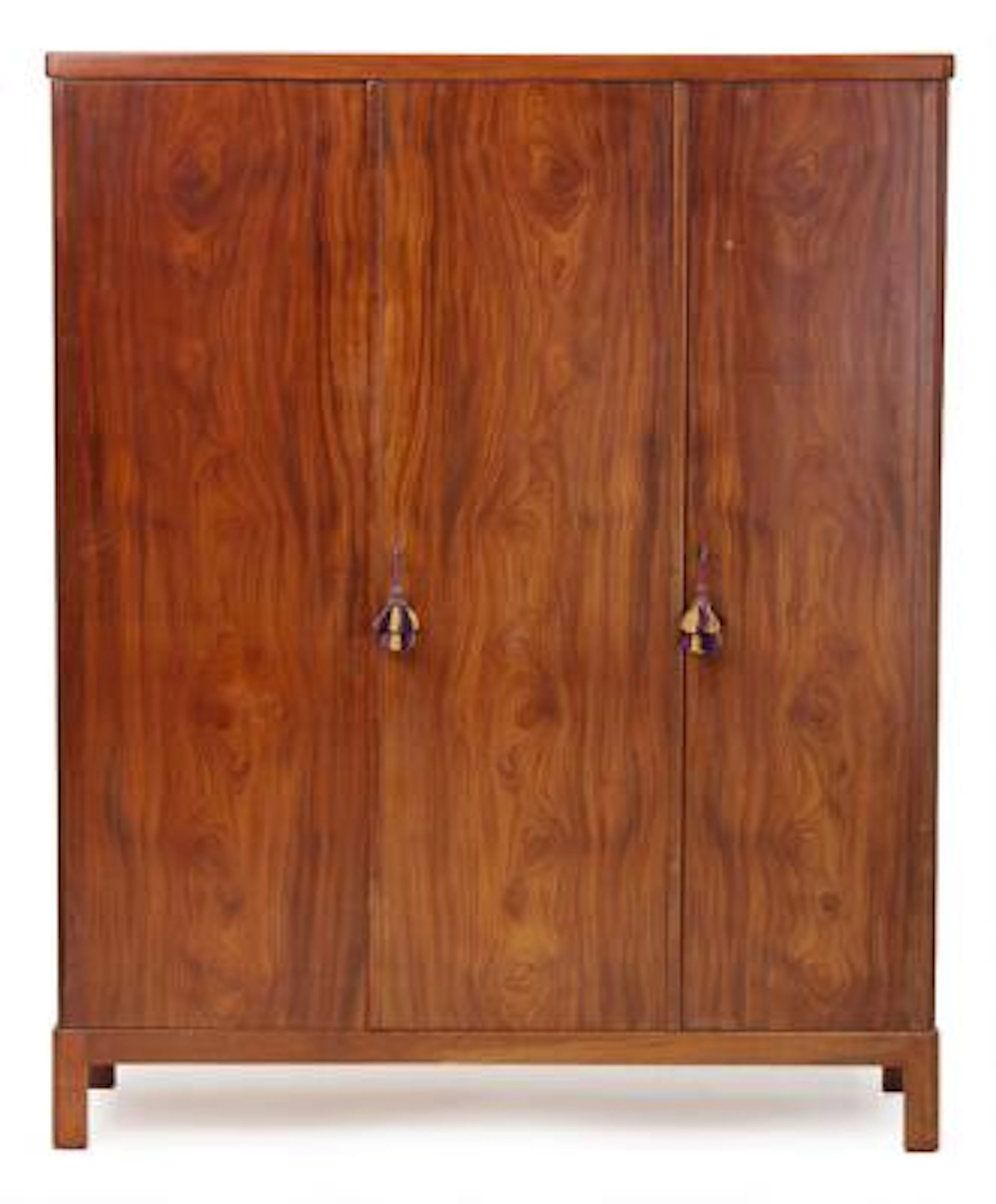 Danish cabinetmaker: Wardrobe in Cuban mahogany. Interior with hanging