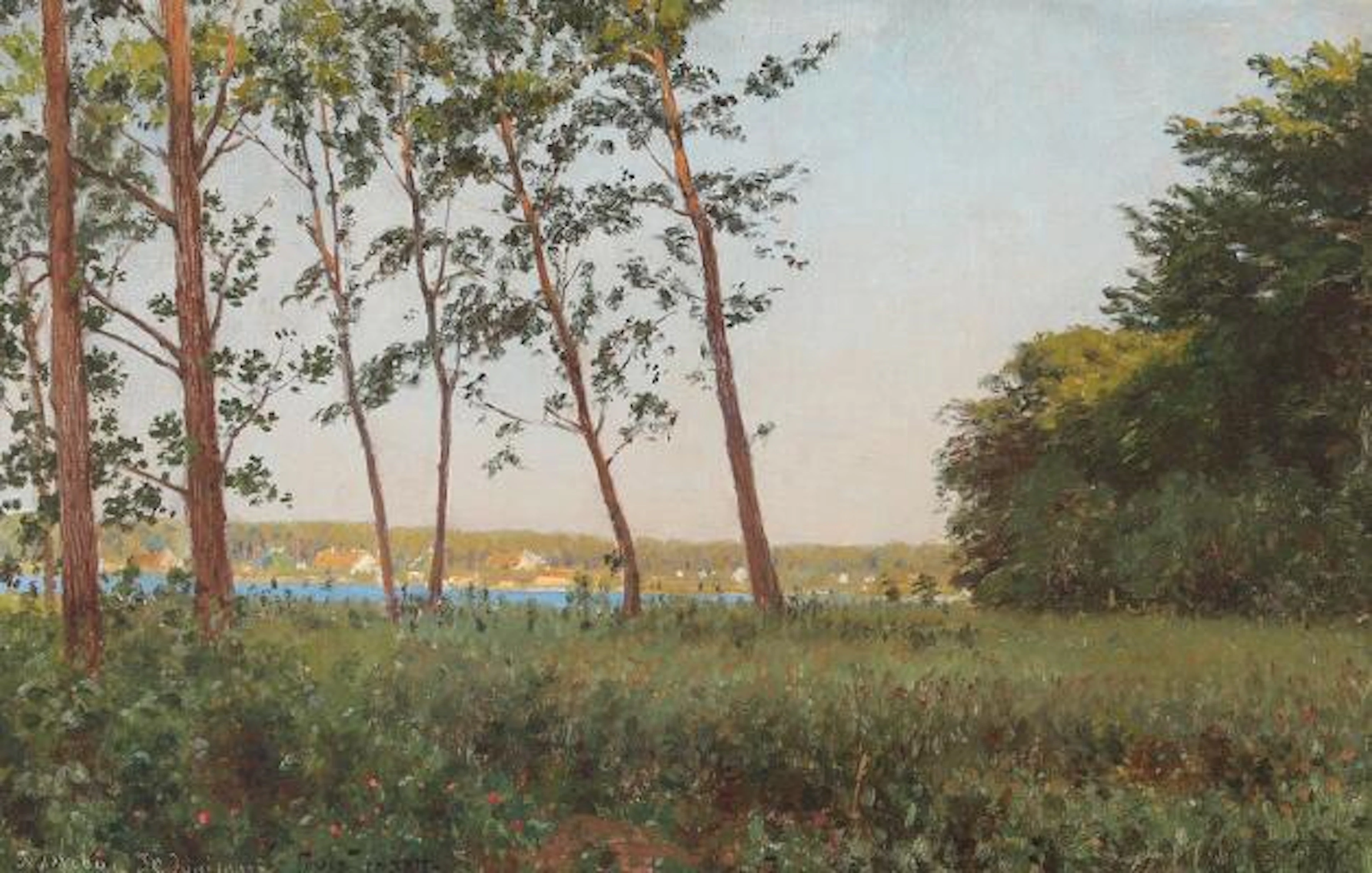 Louis Jensen: View from Nøddebo with a view towards Esrum Lake, Denmark.