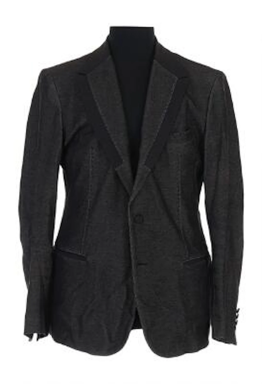 Dolce & Gabbana: A grey mens blazer of a cotton blend with reverse