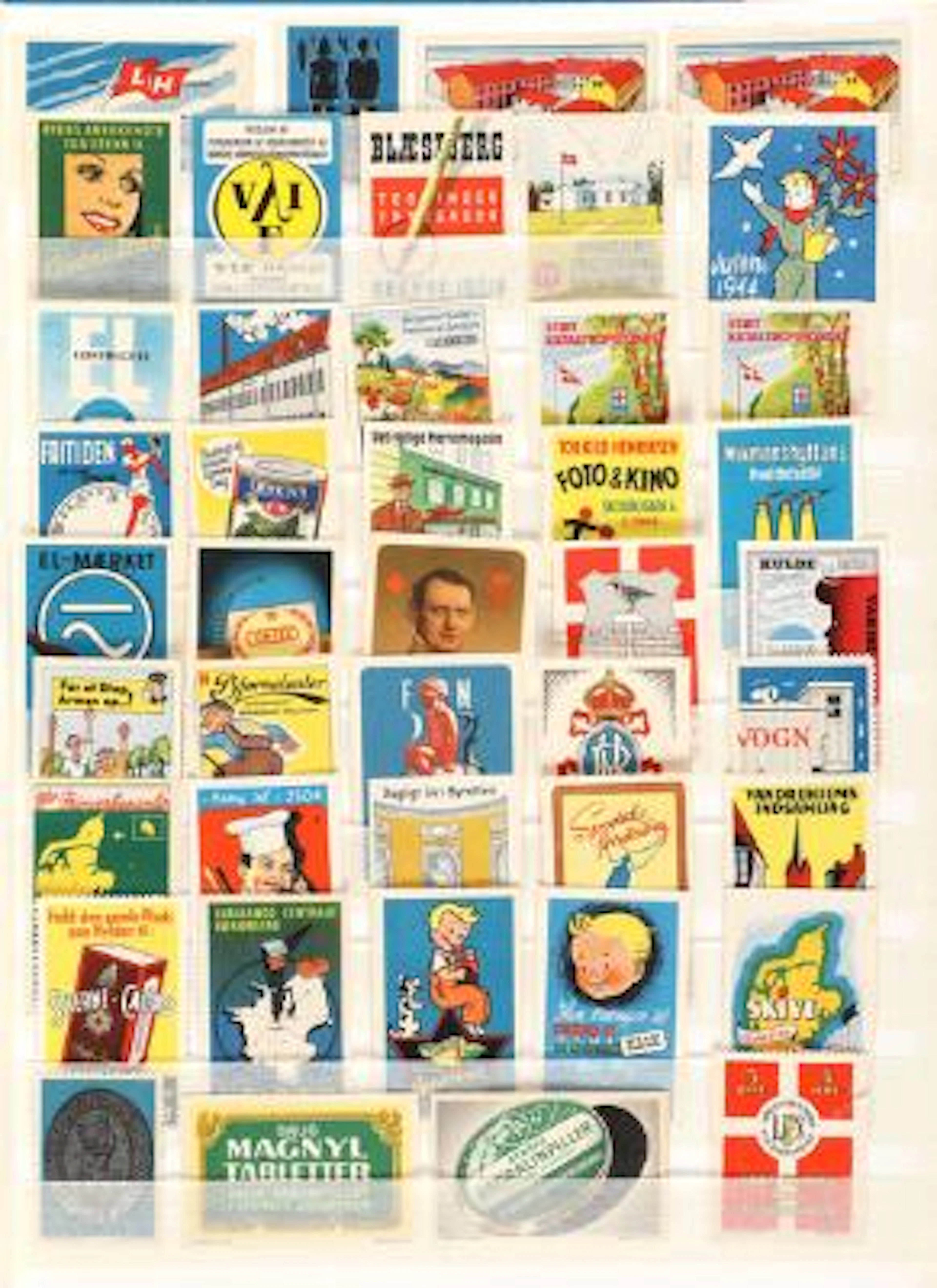 Collectors stickers. Large accumulation Bording stickers in a junior