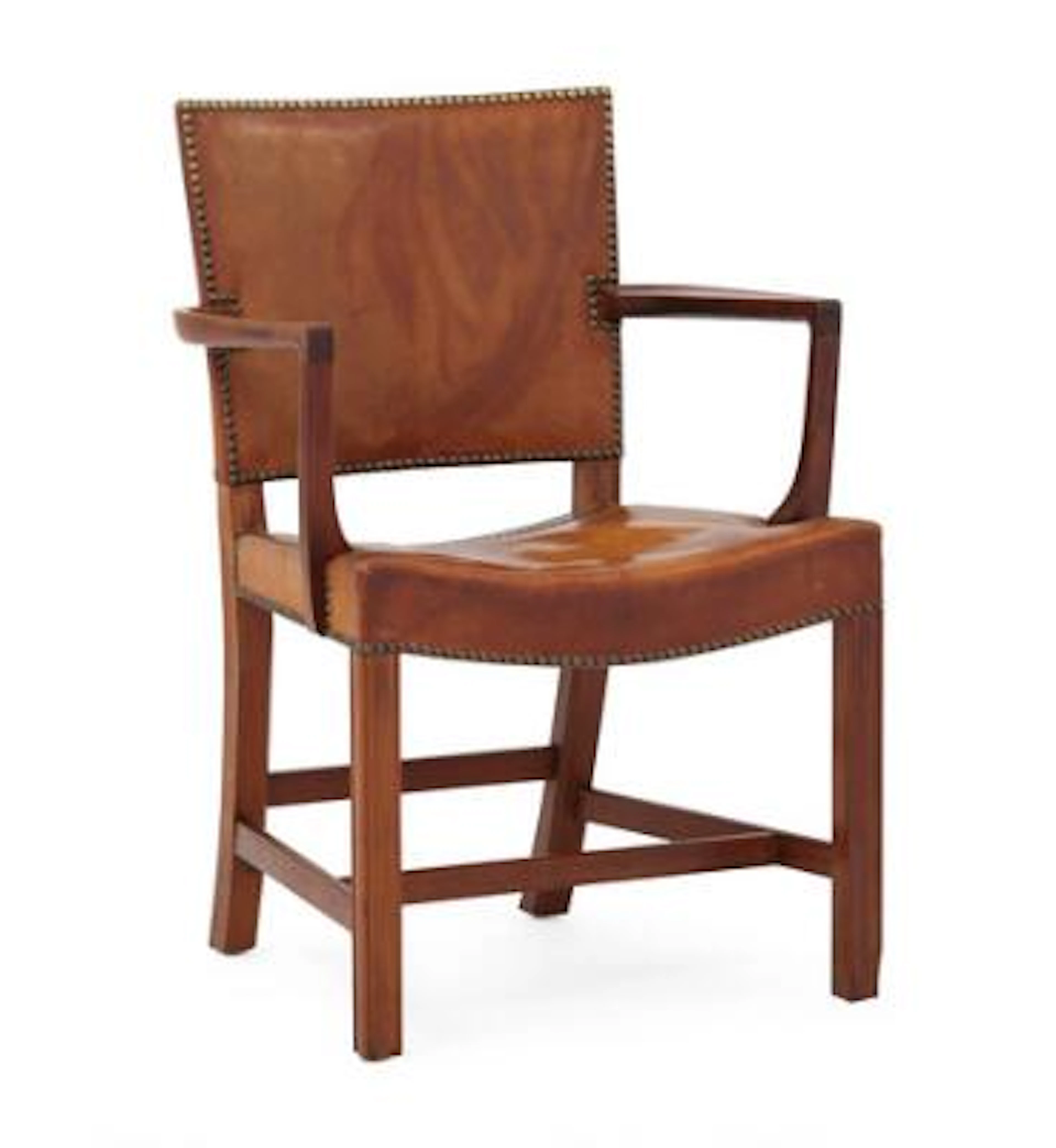 Kaare Klint: “The Red Chair”. Armchair with profiled mahogany frame.