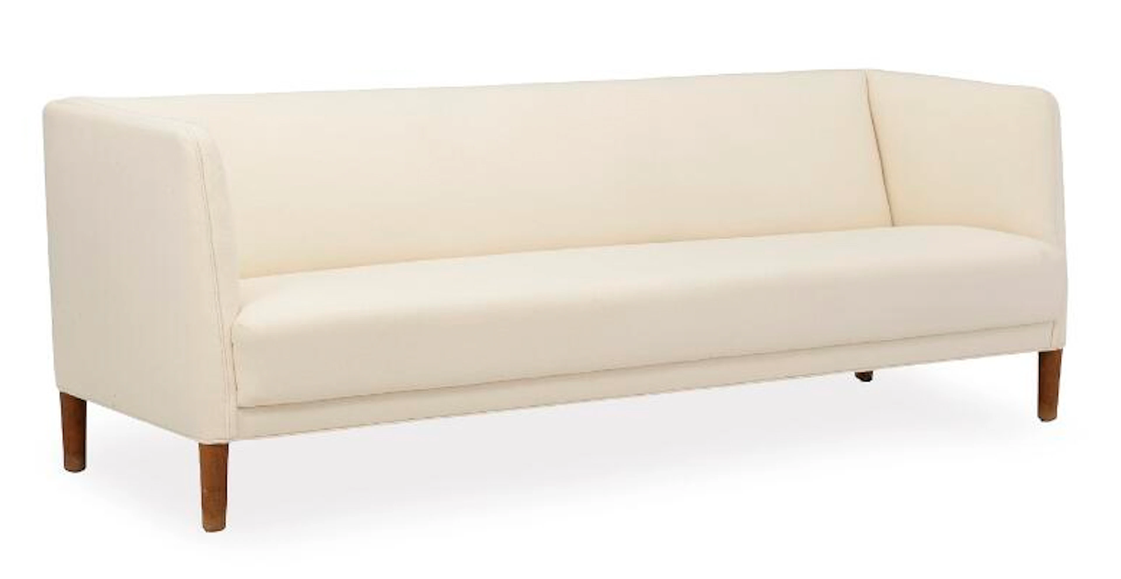 Hans J. Wegner: Freestanding three seater sofa with oak legs. Seat