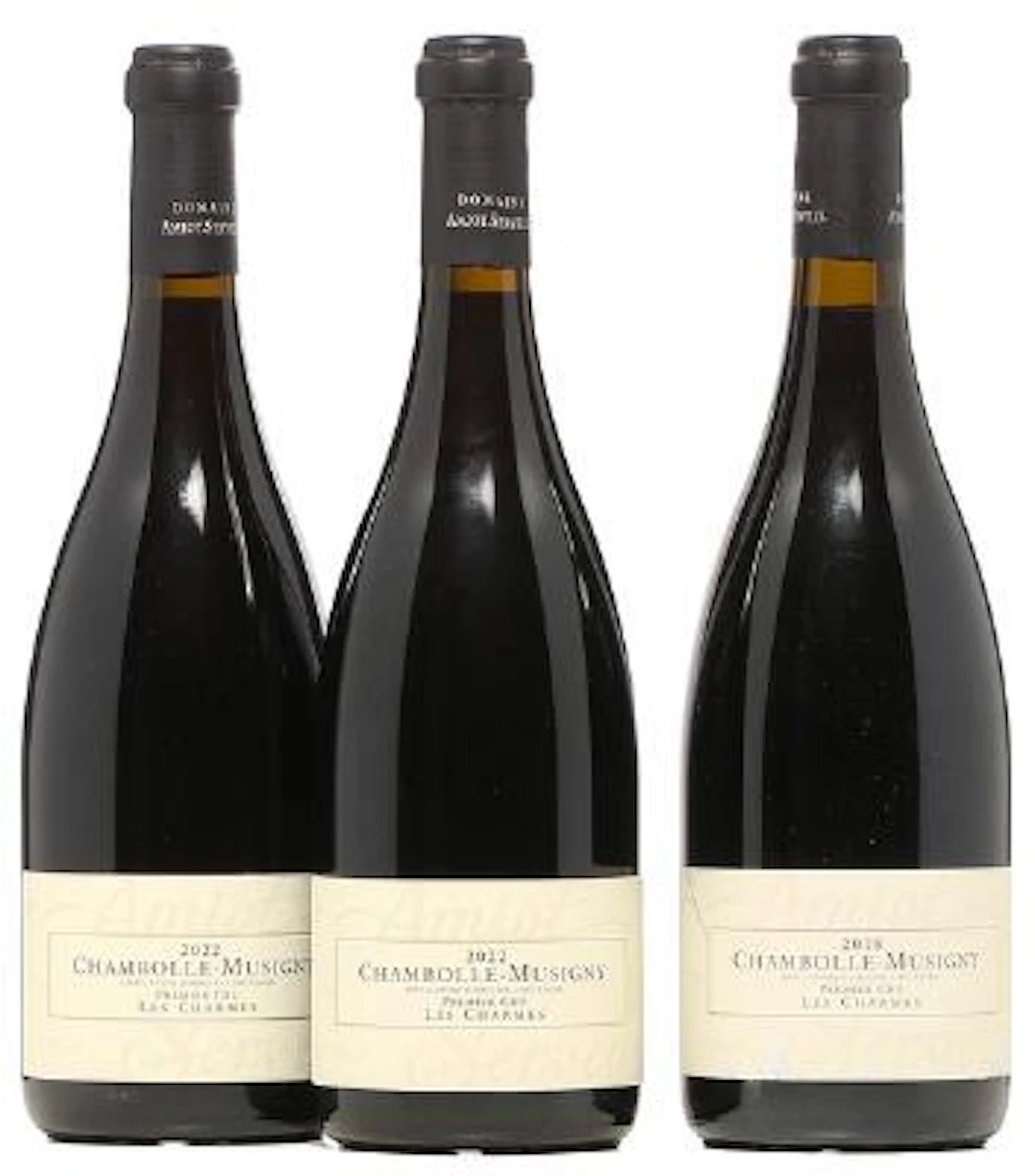 2 bts. Chambolle Musigny 1. Cru "Charmes", Domaine Amiot-Servelle