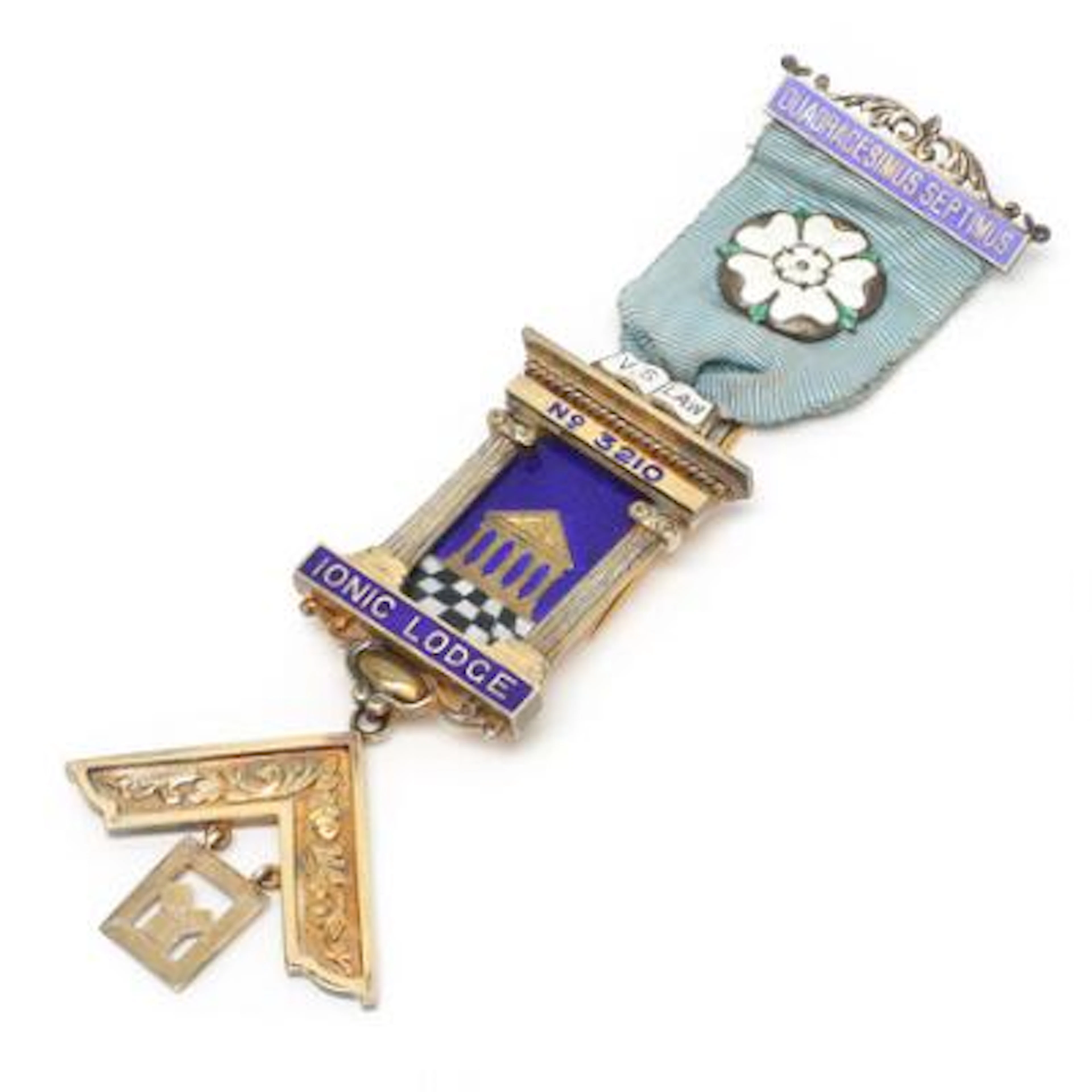 England, masonic medal, Ionic Lodge No. 3210, presented to W. Bro.