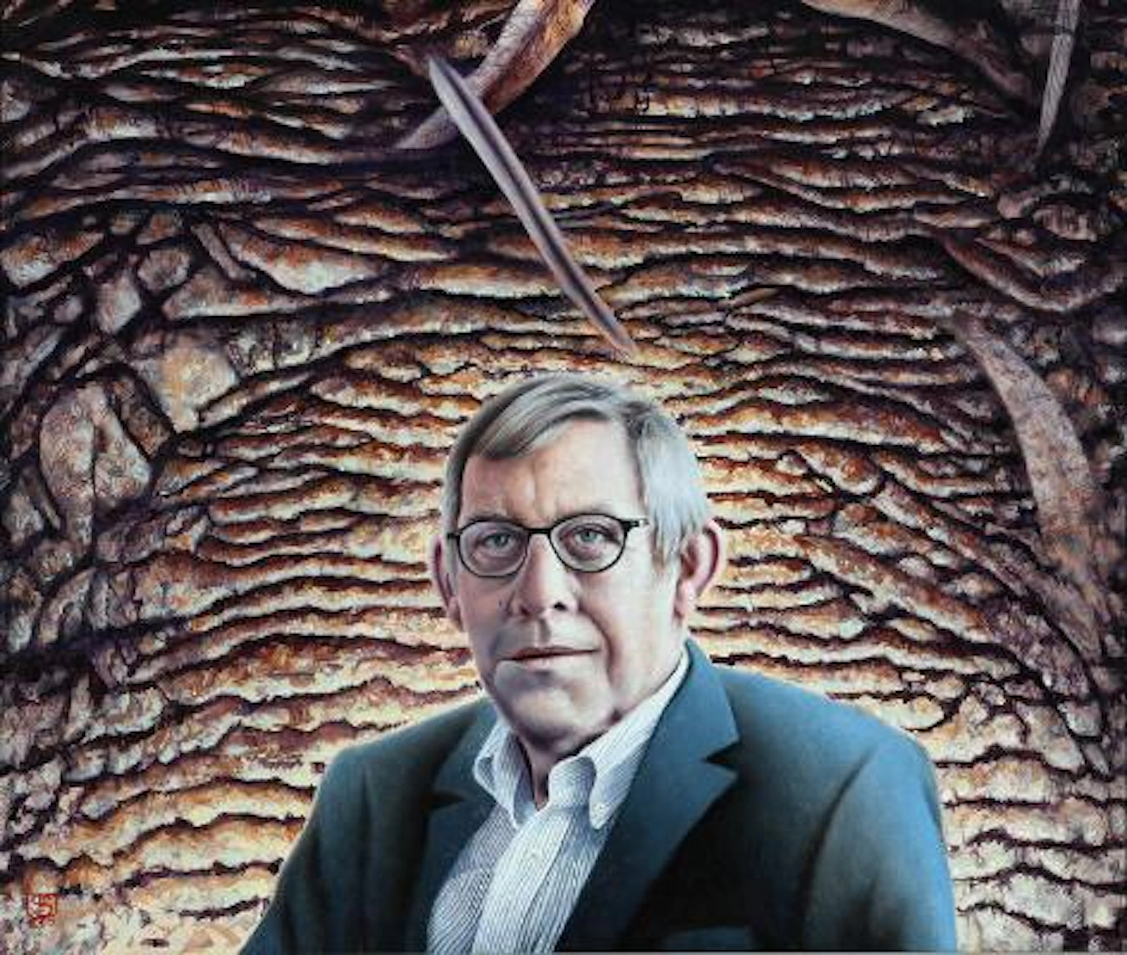 CANCELLED. Niels Erik Skovballe: Portrait of Henrik Halberg. Signed