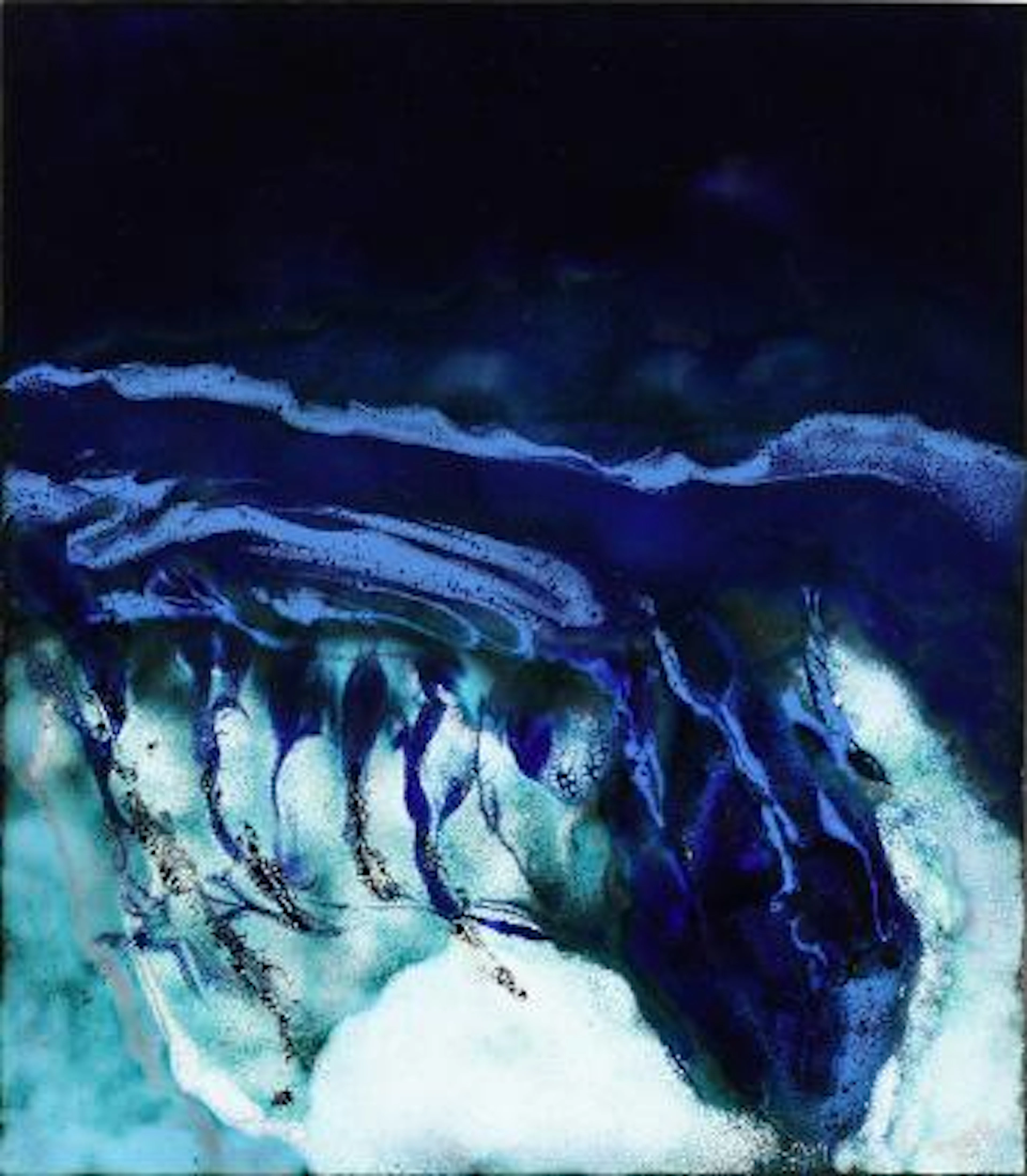 Inge Høiland: Two framed enamel works on copper plates. Signed H O2