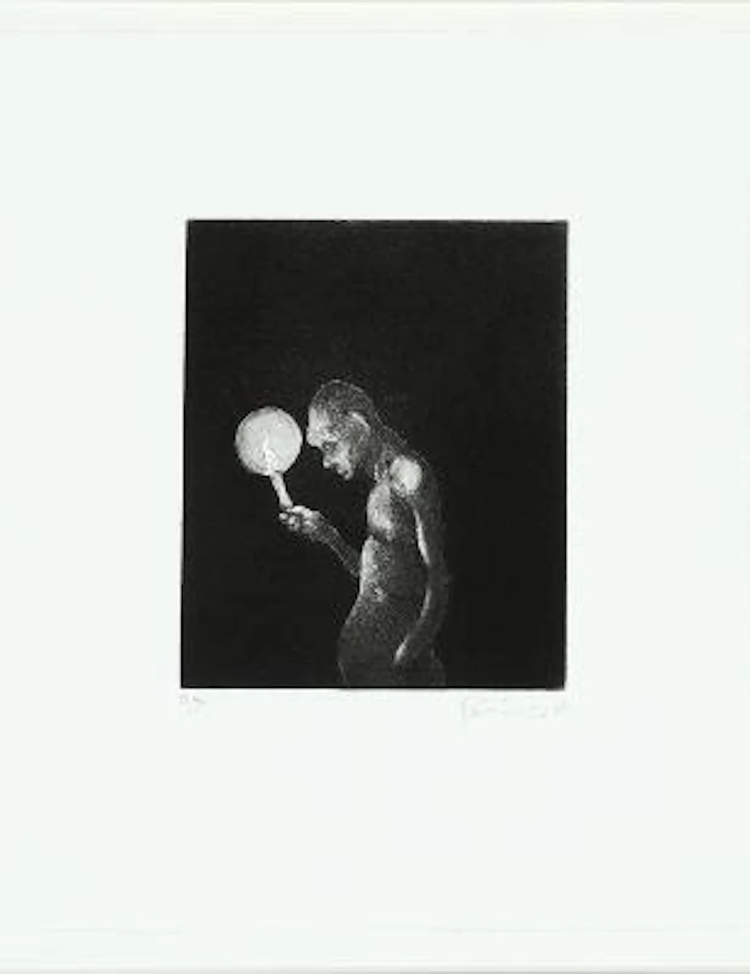 Michael Kvium: Untitled. Signed Kvium 23. Etching, 38/40. Sheet size