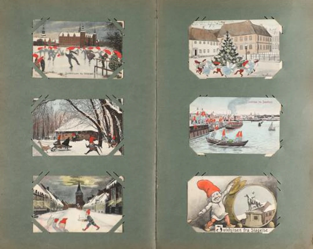 Postcards. FANTASTIC coll. EARLY CHRISTMAS CARDS with ca. 490 old