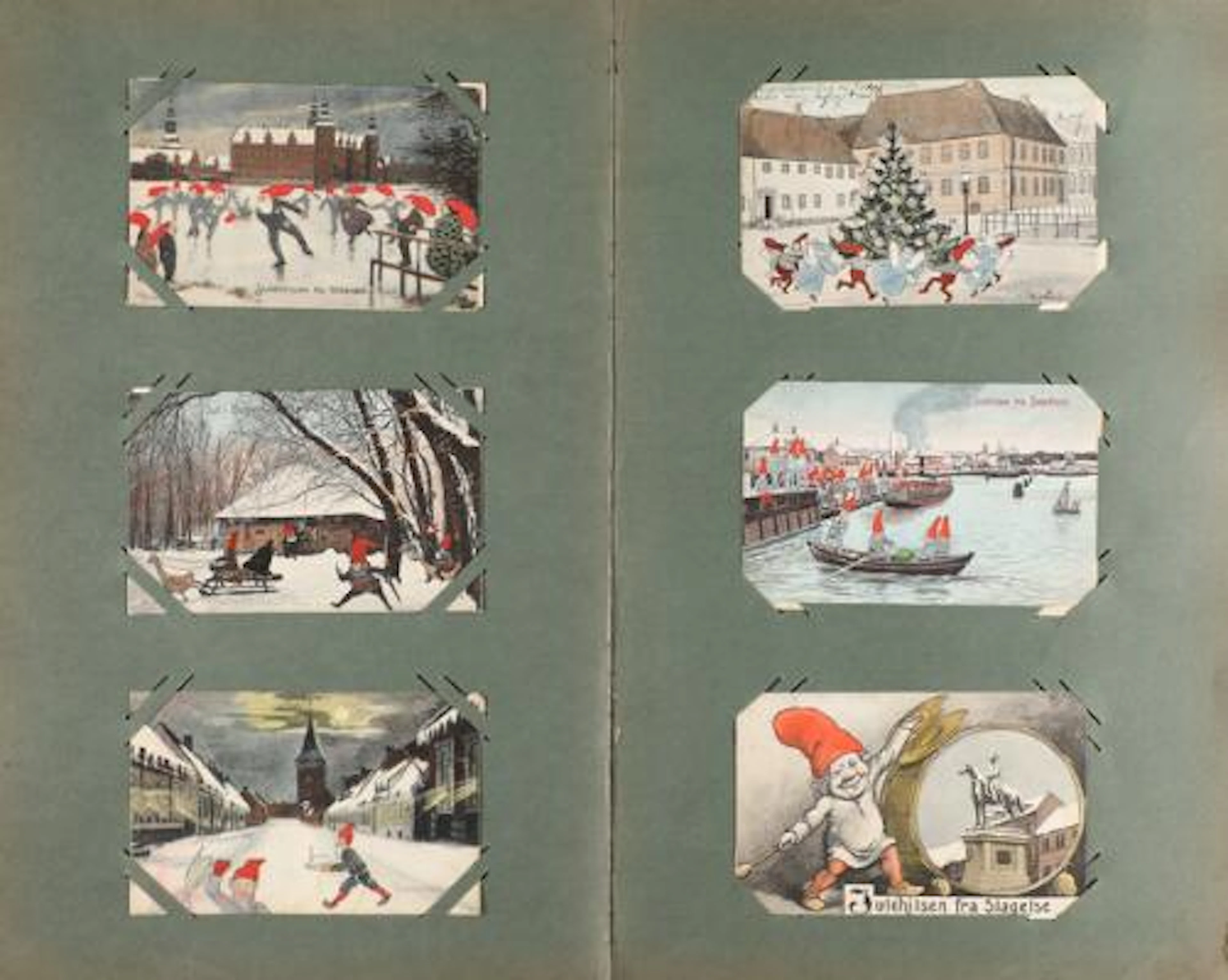 Postcards. FANTASTIC coll. EARLY CHRISTMAS CARDS with ca. 490 old