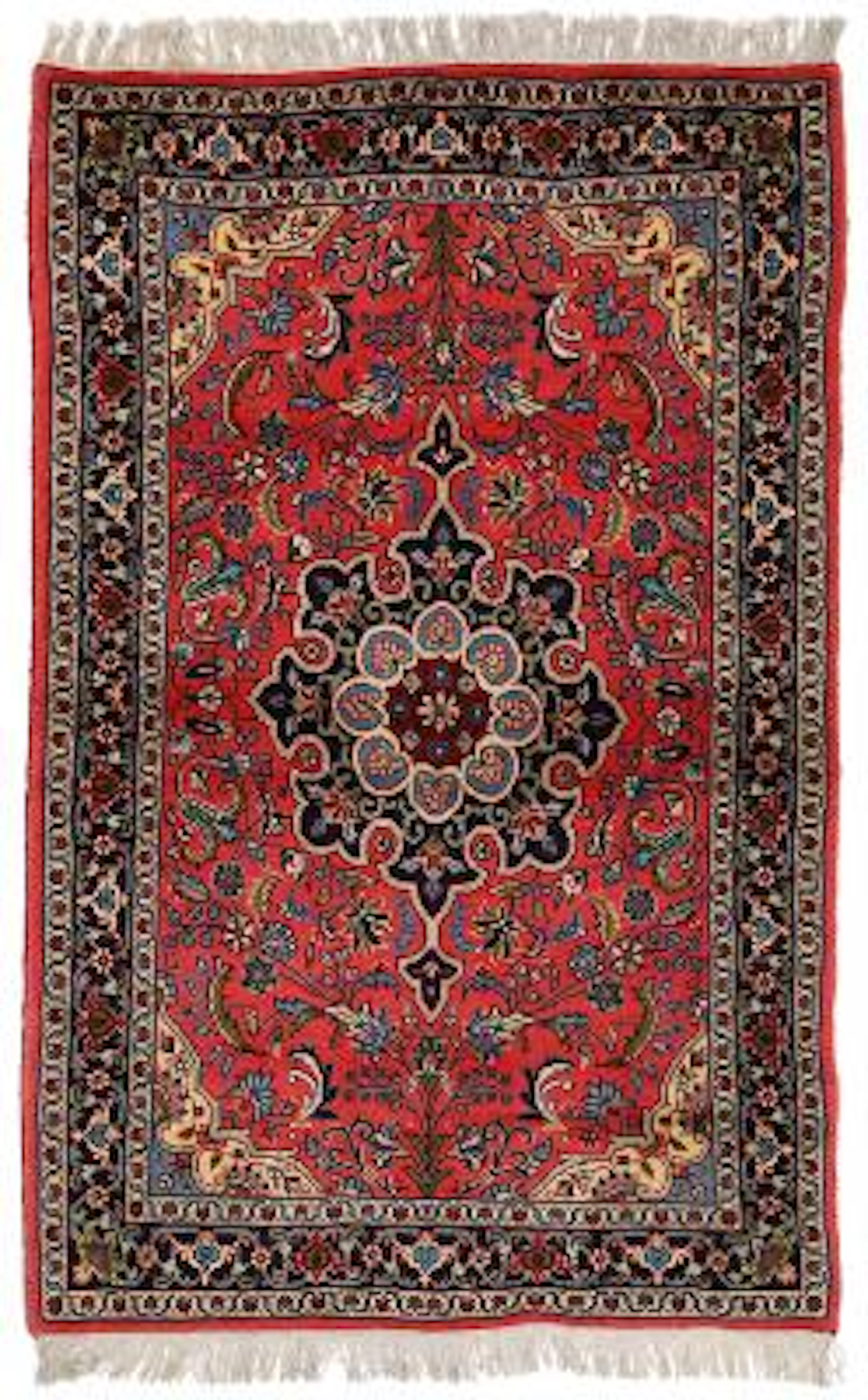 A Sarouk rug, Persia. Medallion design. 21st century. 166 x 106 cm.