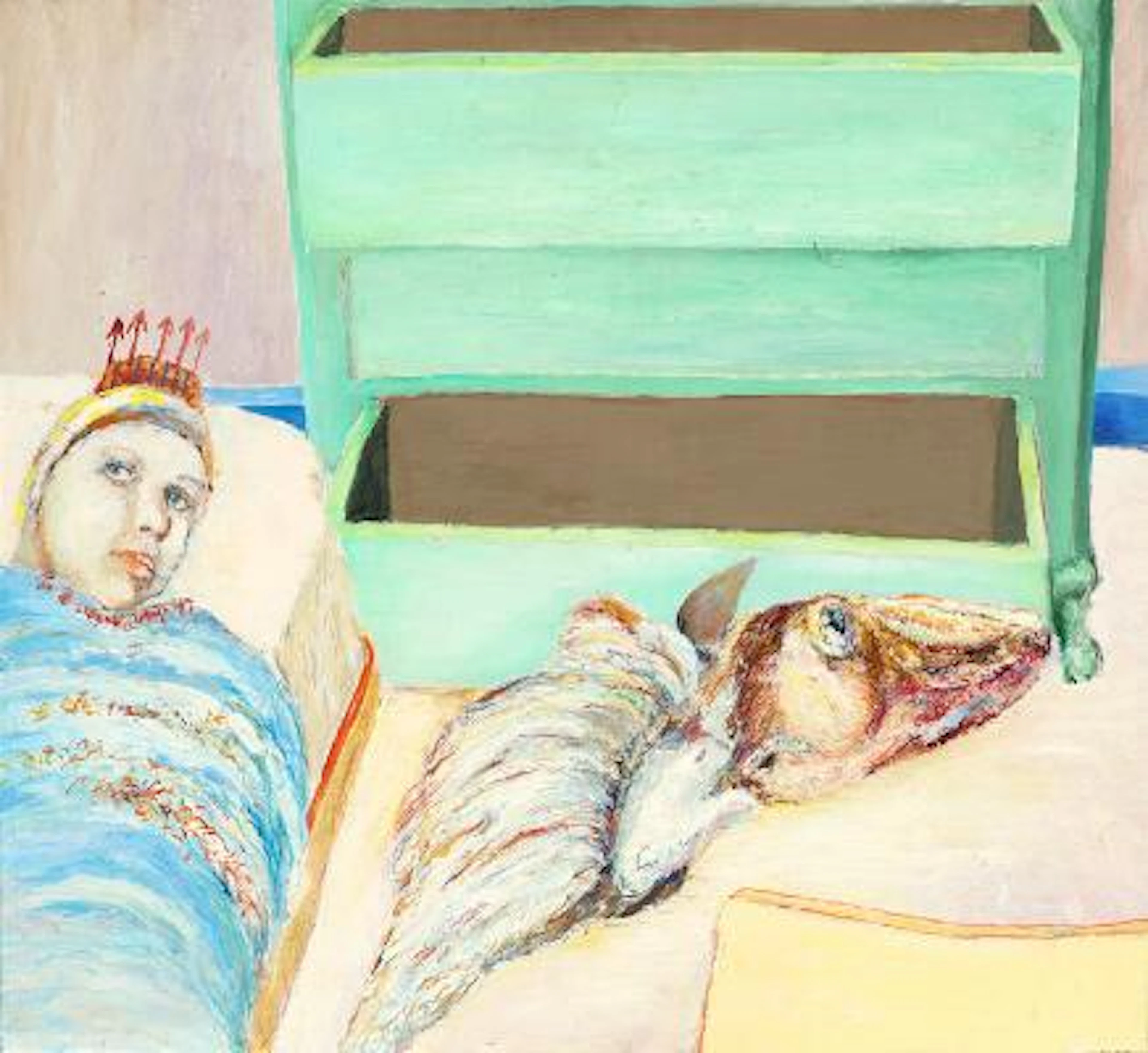 Hans Christian Rylander: "The Princess and the Cow", 1970. Signed