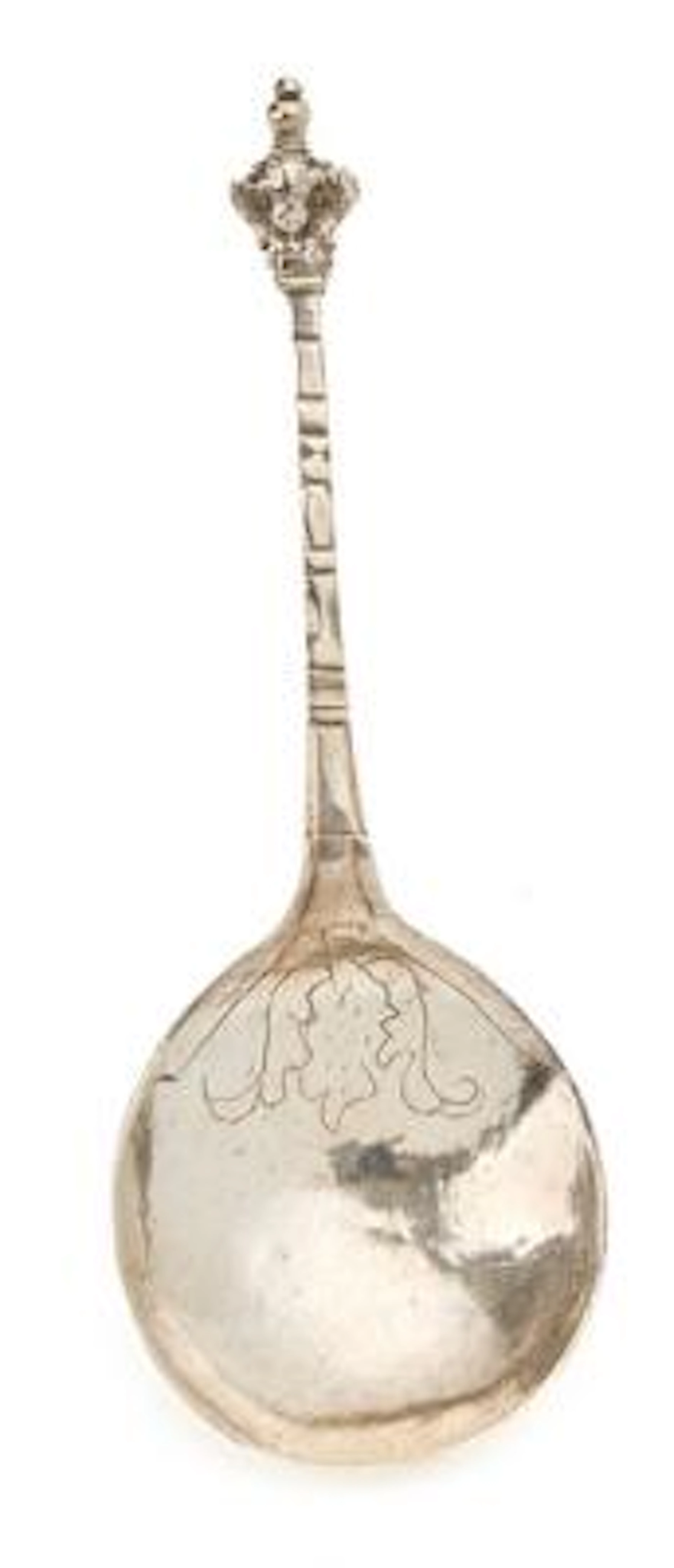 A Swedish Baroque cherub silver spoon. Maker Otto Henrik Sjöberg