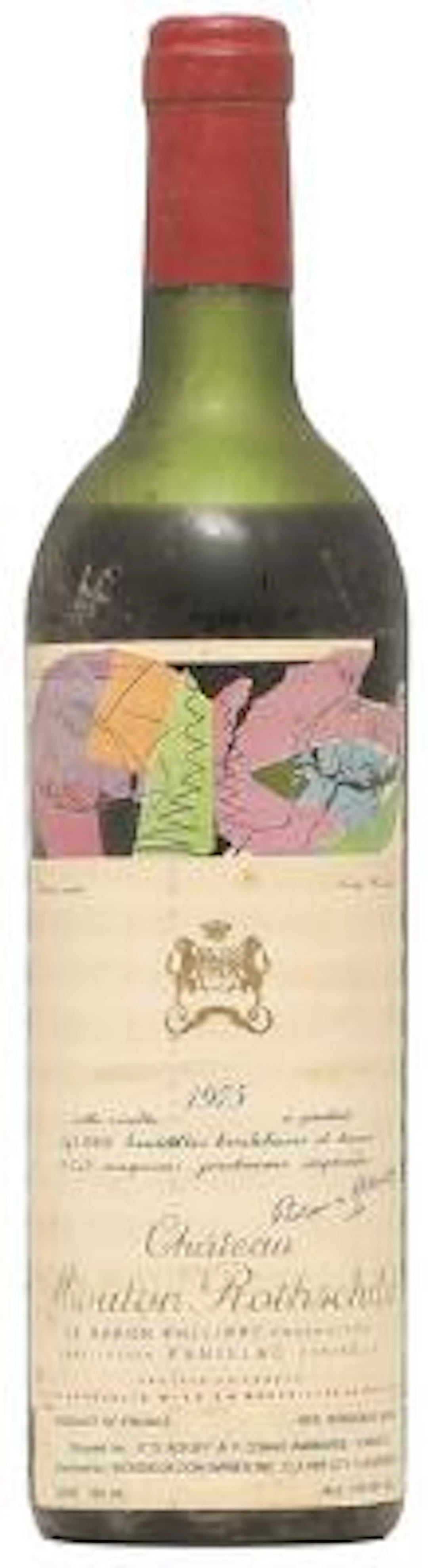 1 bt. Château Mouton Rothschild, Pauillac. 1. Cru Classé 1975 C (ms).