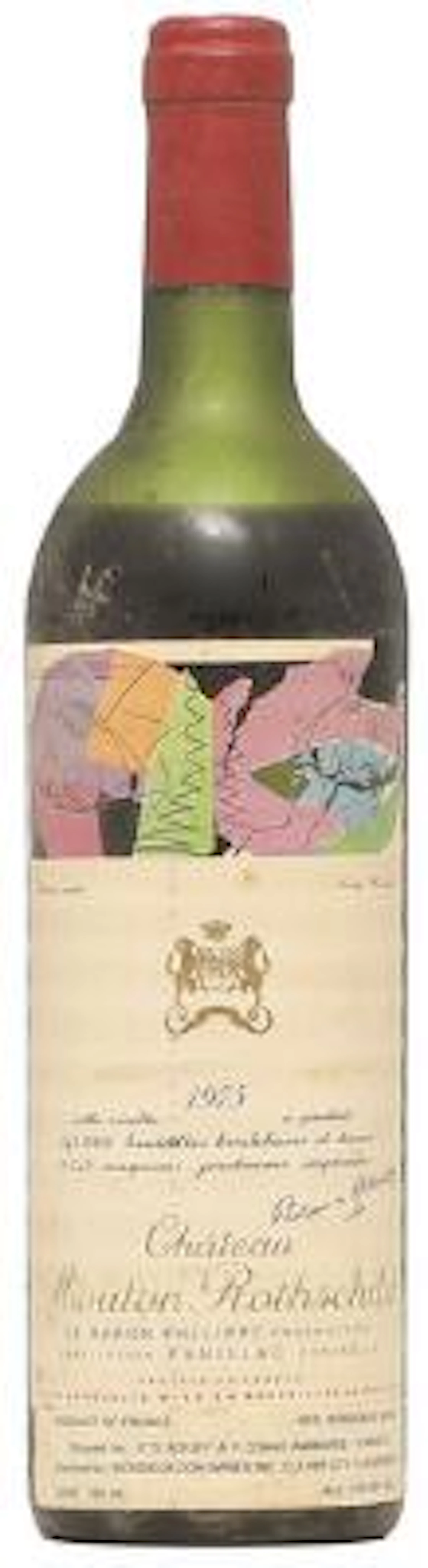 1 bt. Château Mouton Rothschild, Pauillac. 1. Cru Classé 1975 C (ms).