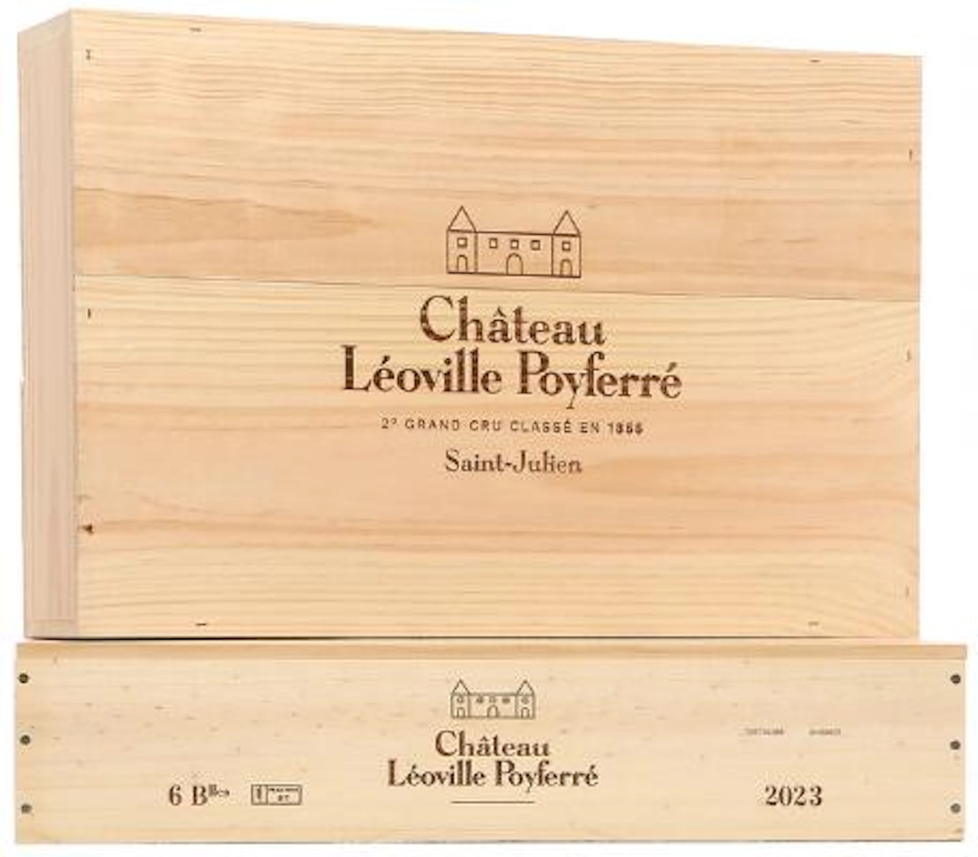 12 bts. Château Léoville Poyferré, Saint - Julien. 2. Cru Classé 2023