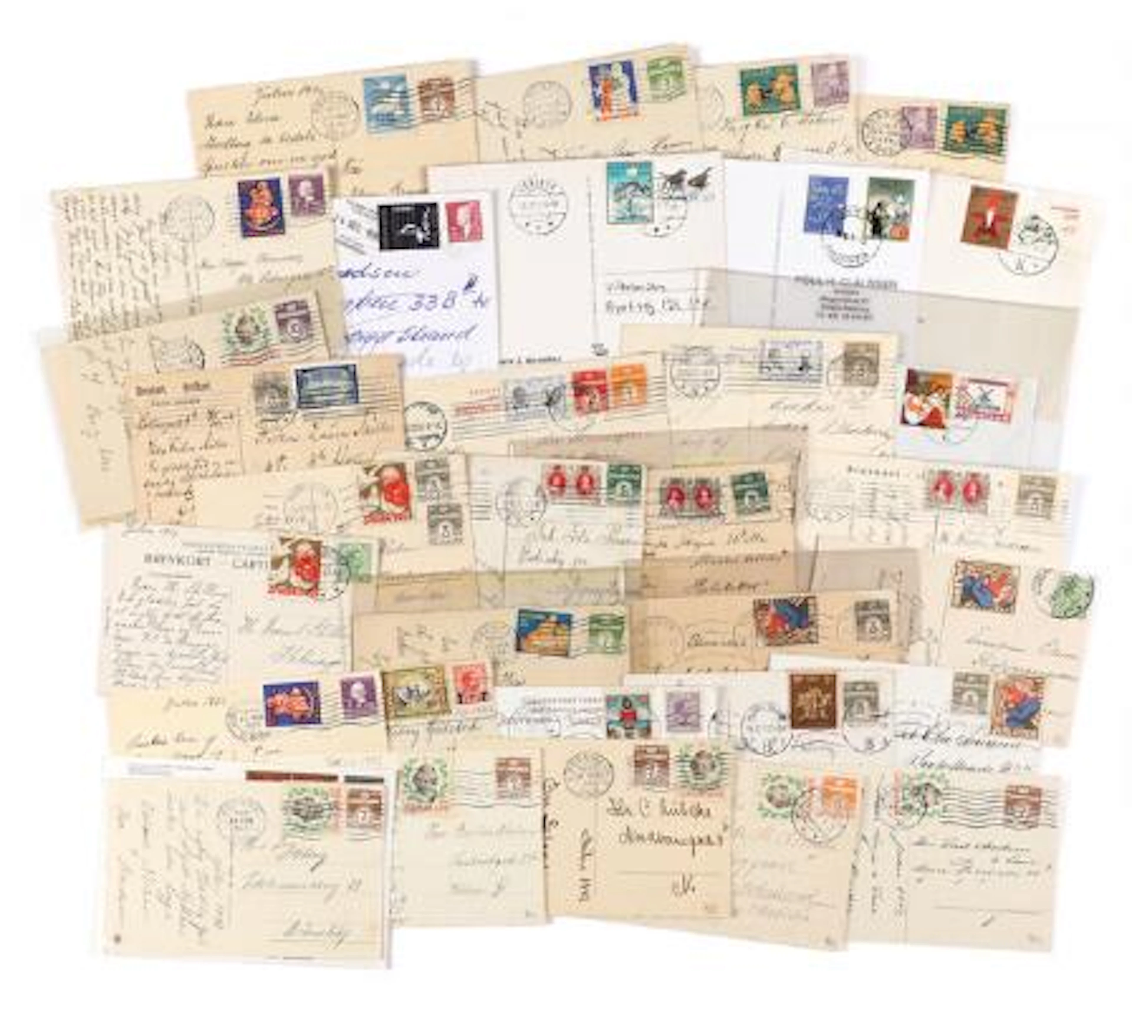 Denmark. Christmas seals. Accumulation with 33 cards/covers with Christmas