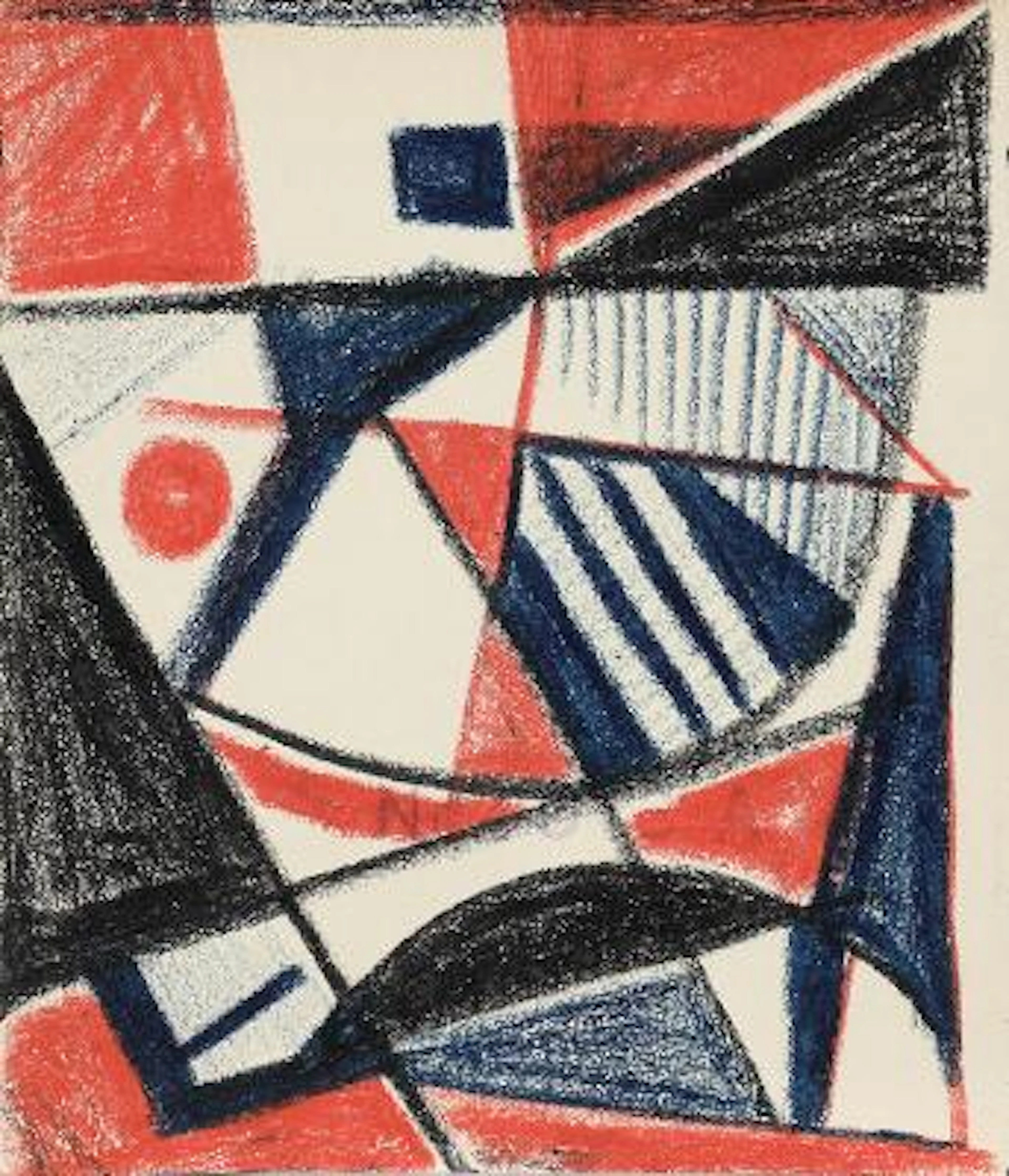 Eugène de Sala: Two compositions. Both unsigned. Oil stick on paper.