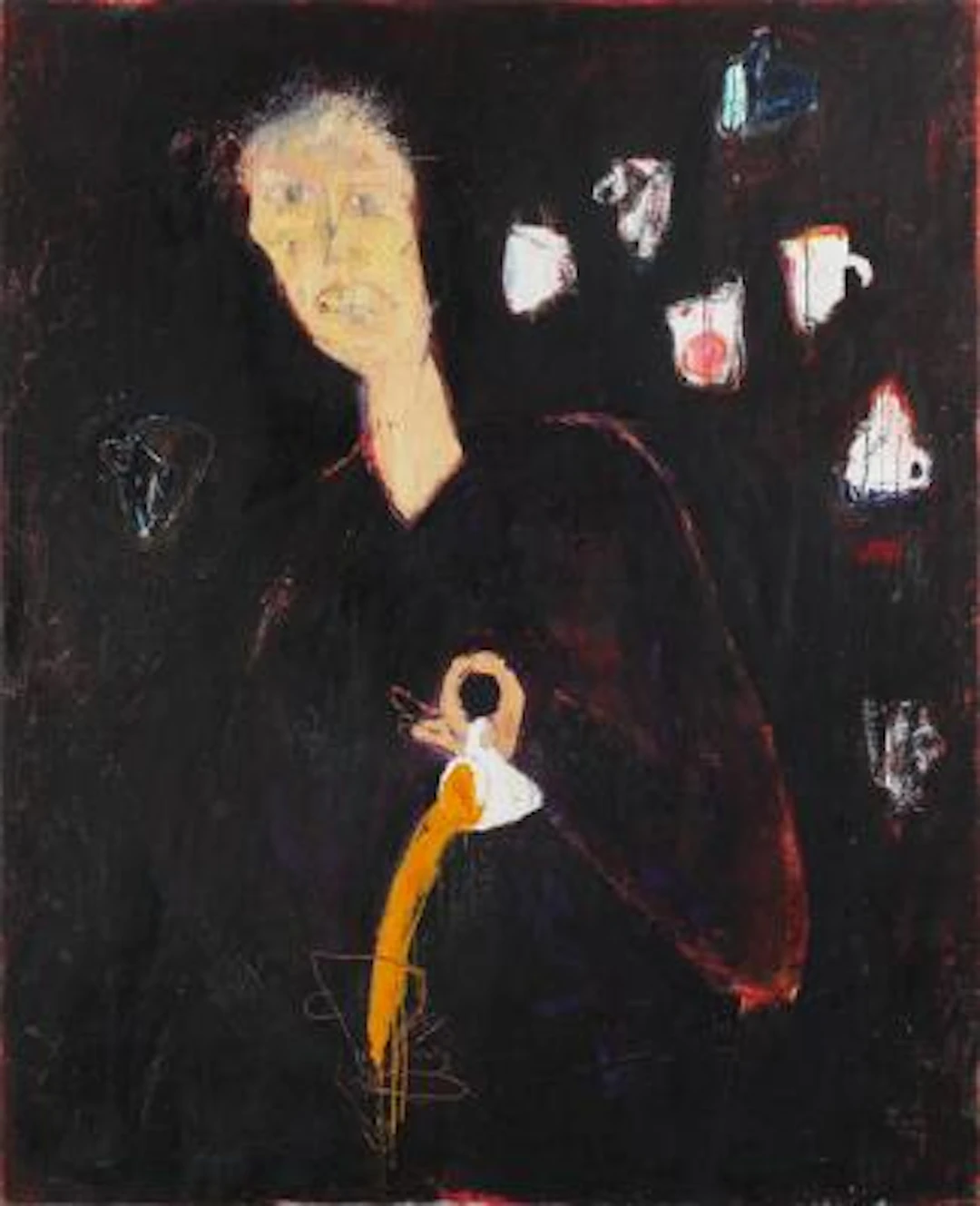 Kresten Havgaard: "Portrait", 1991. Signed, titled and dated on the