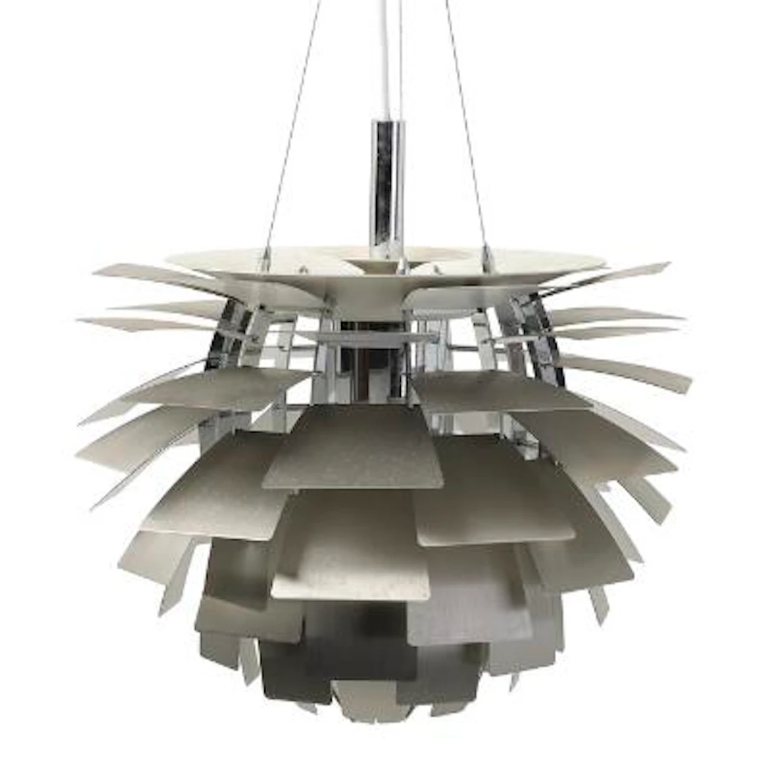 Poul Henningsen: "Artichoke". Pendant with steel lamellaes. Manufactured