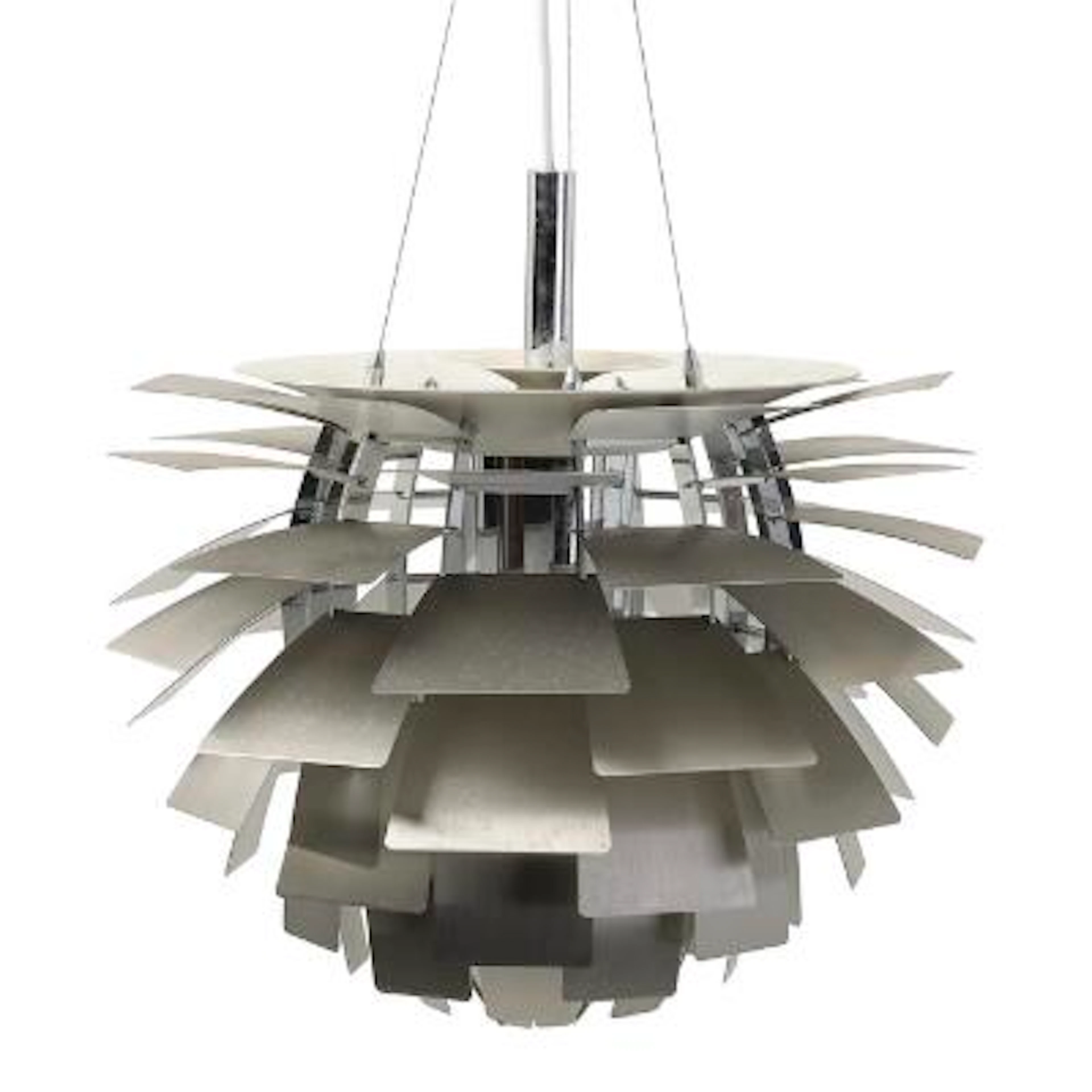 Poul Henningsen: "Artichoke". Pendant with steel lamellaes. Manufactured