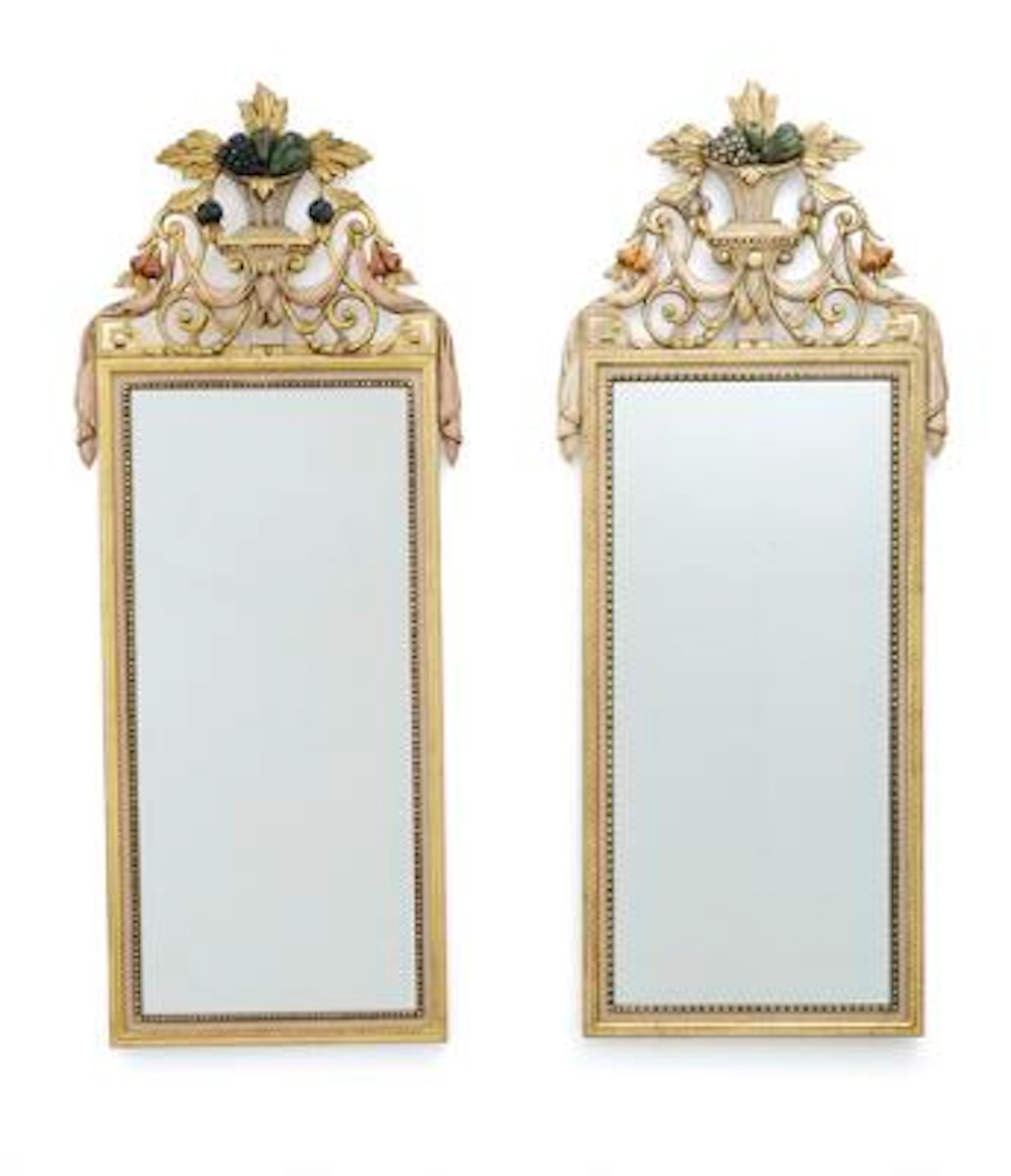 A pair of Danish Louis XVI style mirrors in the South Jutland style