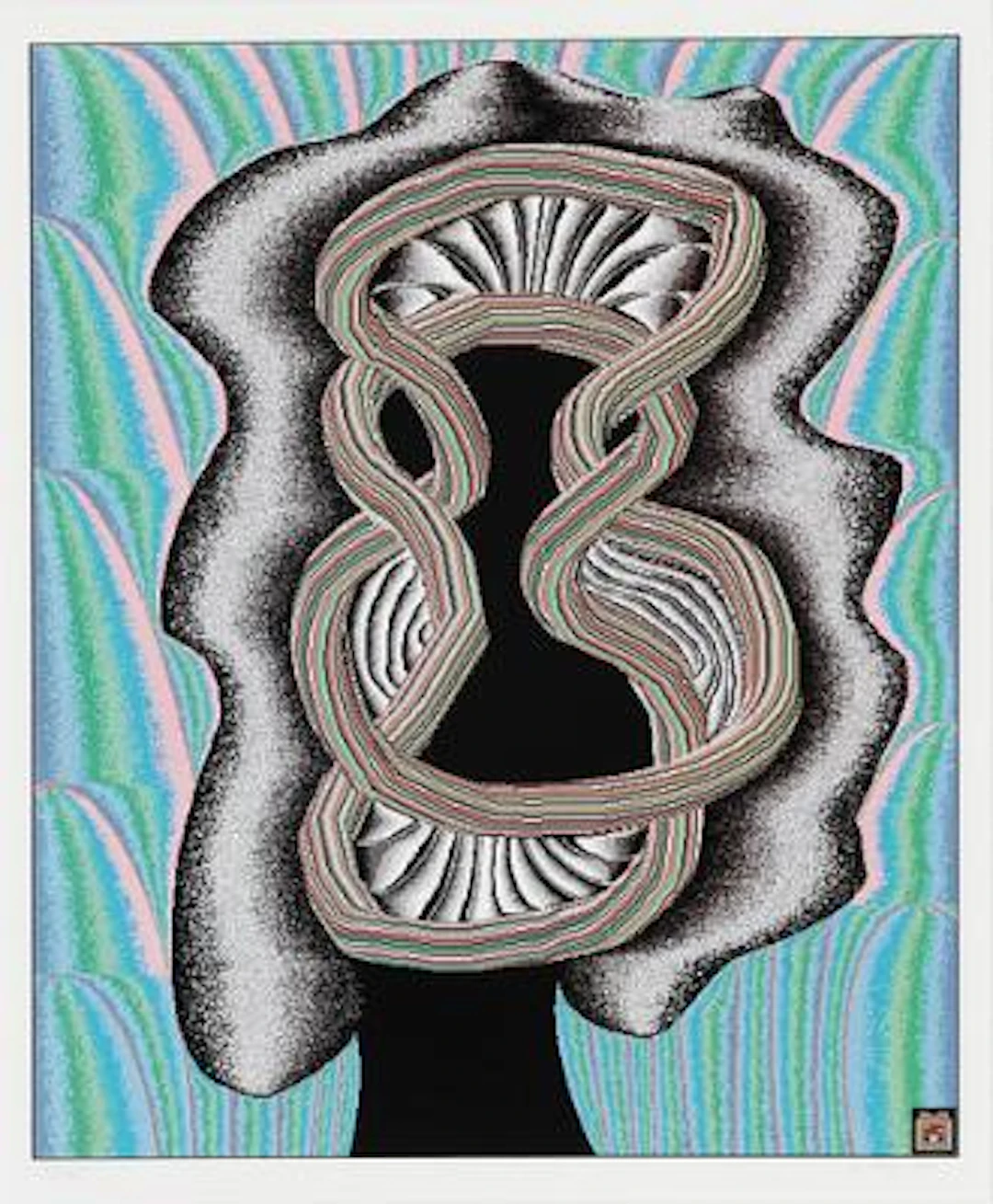 Shinkichi Tajiri: "Love Knots". Two compositions. Signed S. Tajiri