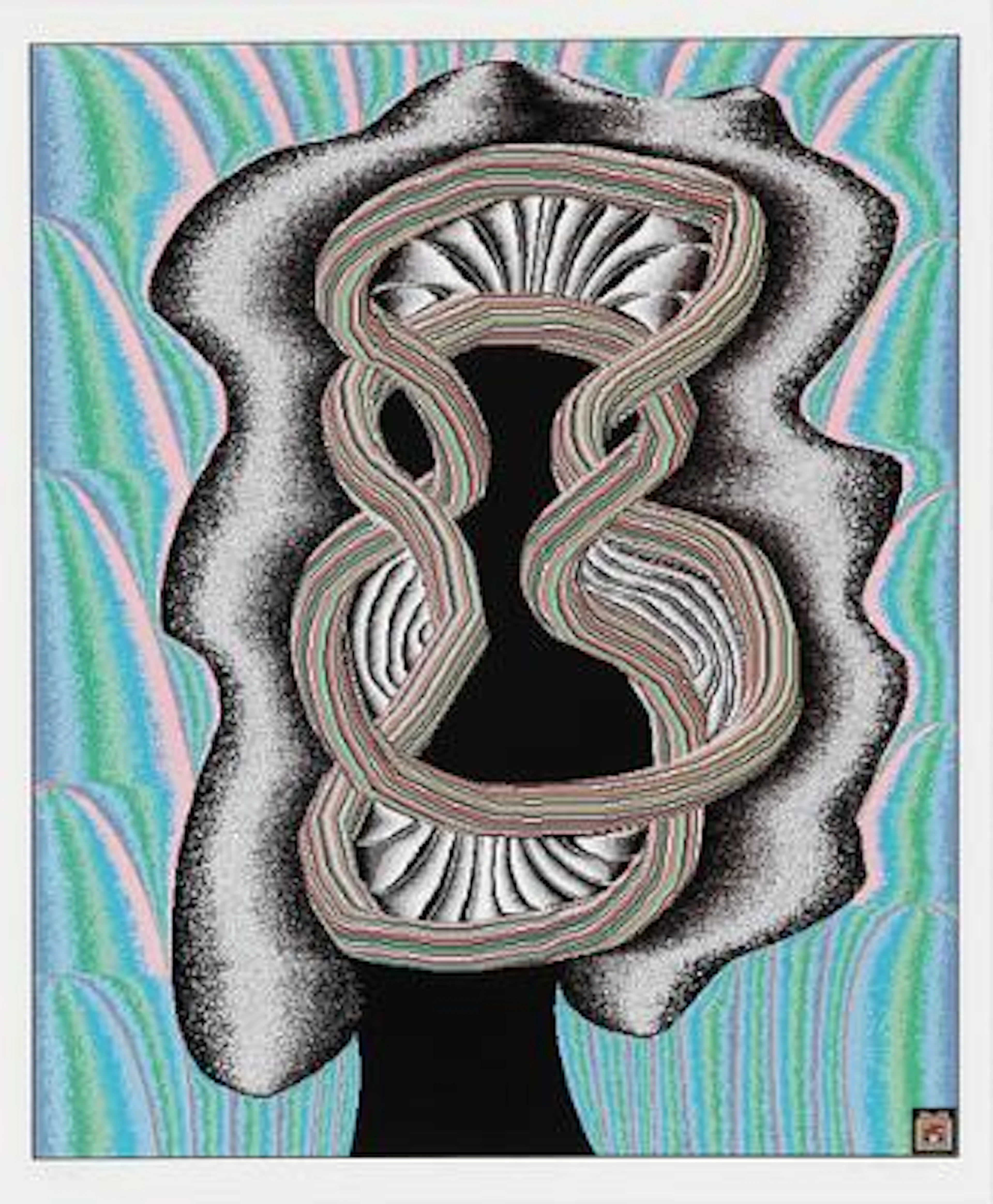 Shinkichi Tajiri: "Love Knots". Two compositions. Signed S. Tajiri