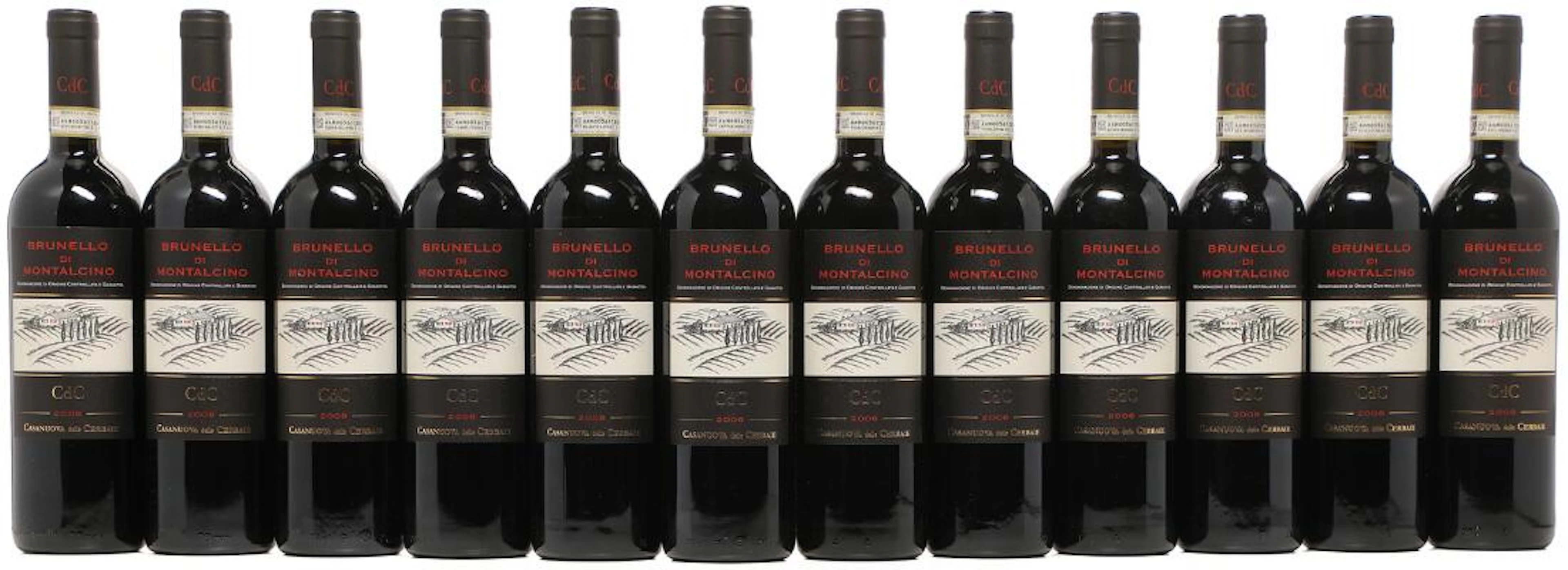 12 bts. Brunello di Montalcino, Casanuova delle Cerbaie 2008 A (hf/in).