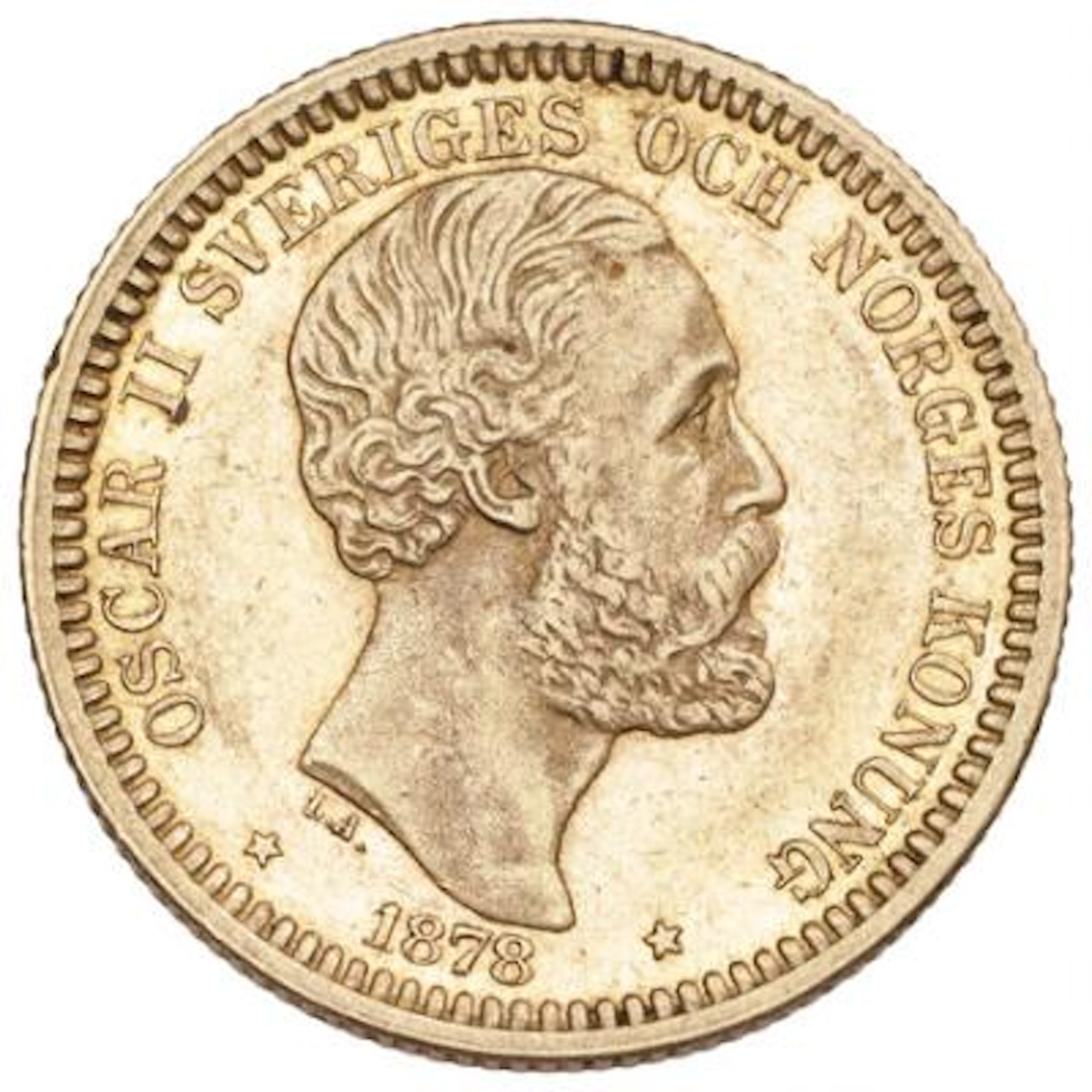Sweden, Oscar II, 20 kr 1878, SM 8a, F 93a – Bruun Rasmussen Auctioneers