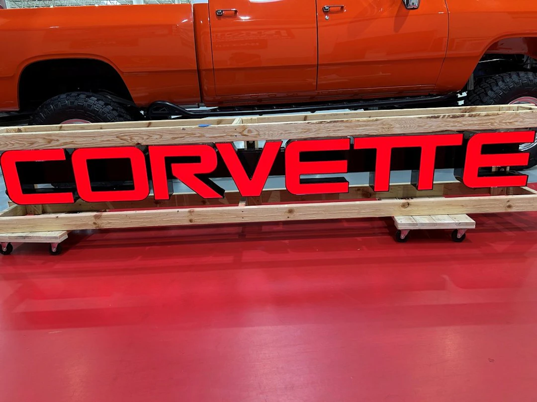 CORVETTE LIGHTED SIGN