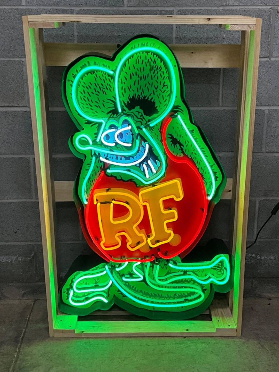 RAT FINK 'RF' NEON SIGN