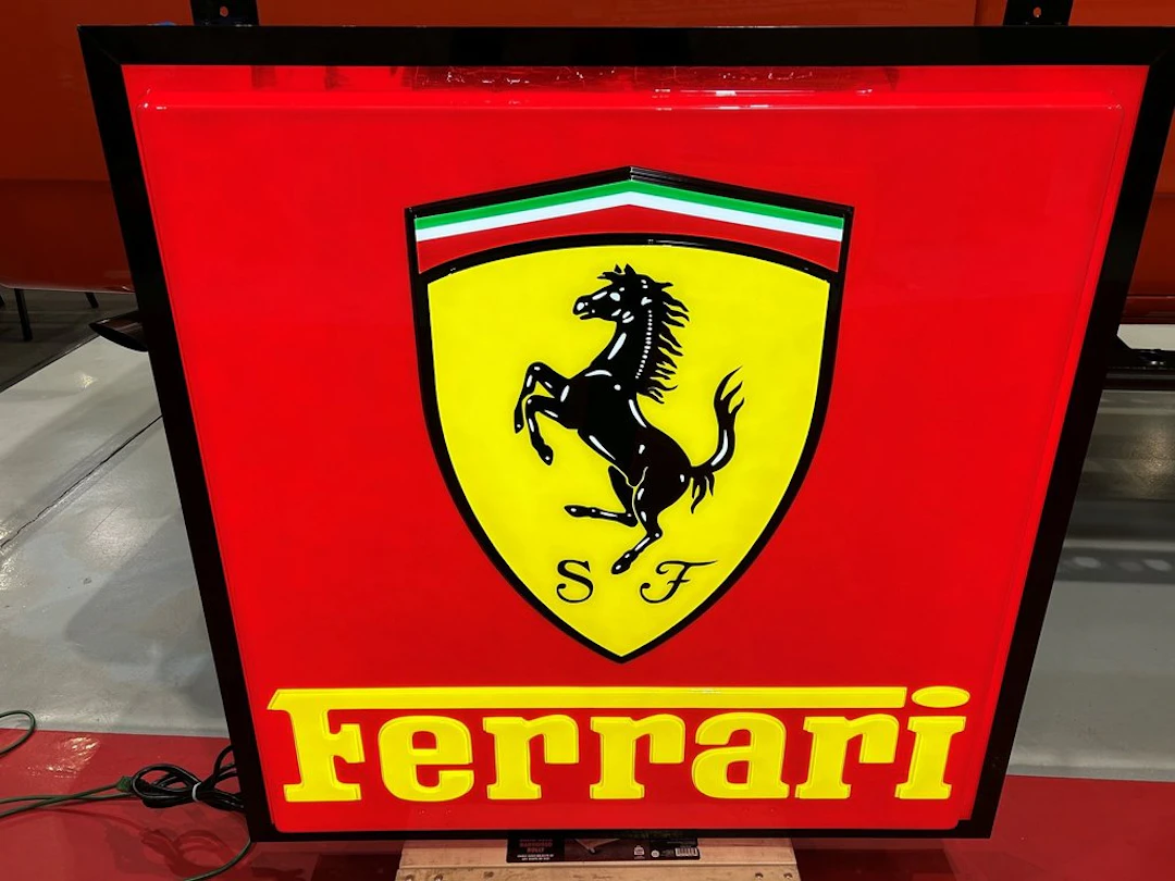 FERRARI LIGHTED SIGN