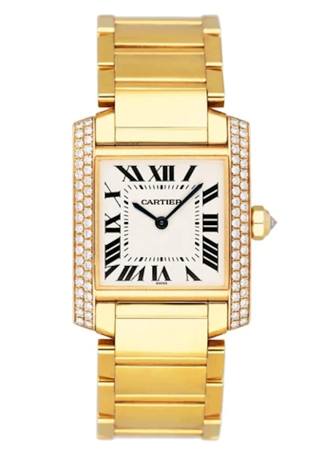 Cartier Tank Francaise WE1008R8 Diamond Midsize Ladies Watch