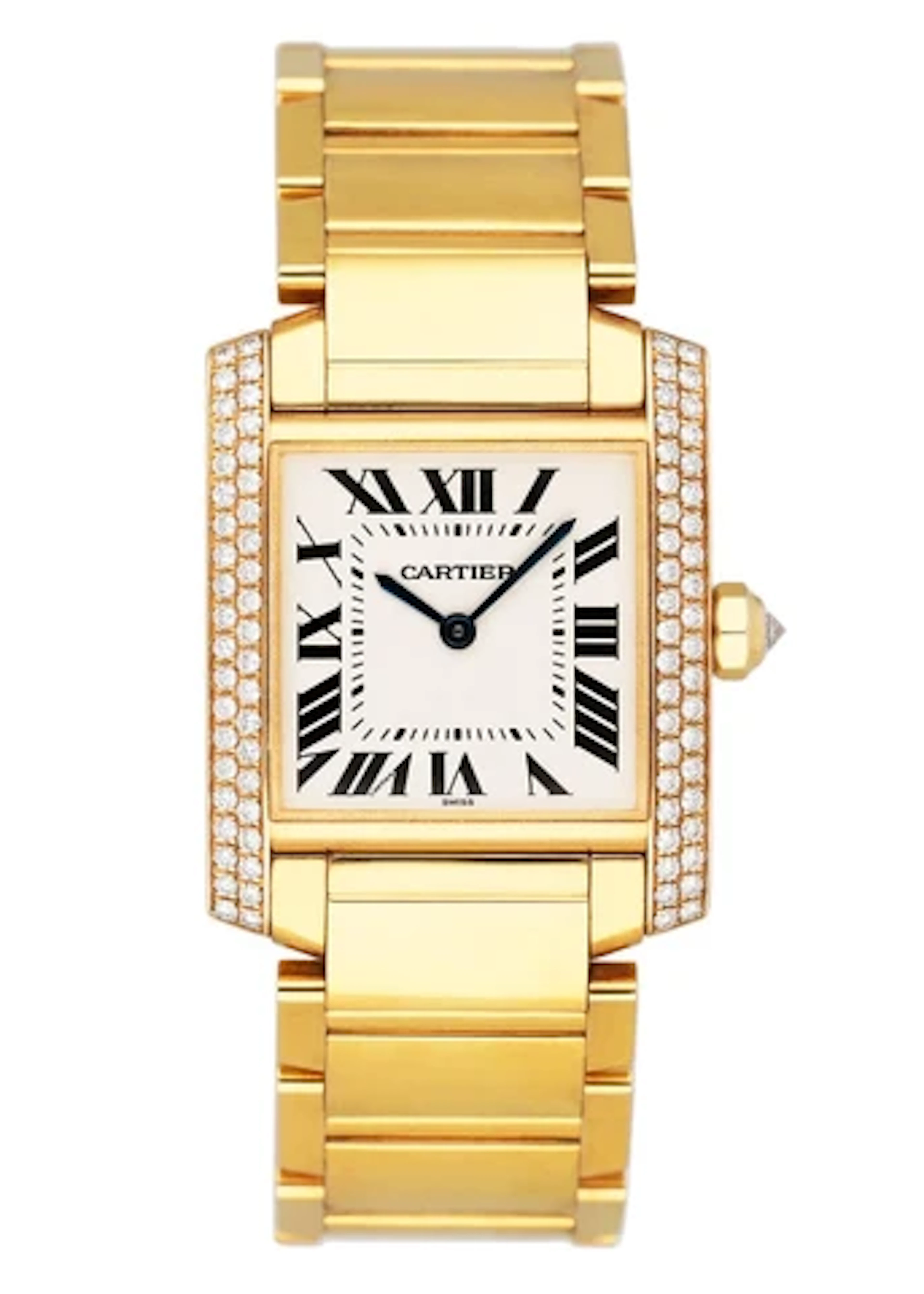 Cartier Tank Francaise WE1008R8 Diamond Midsize Ladies Watch