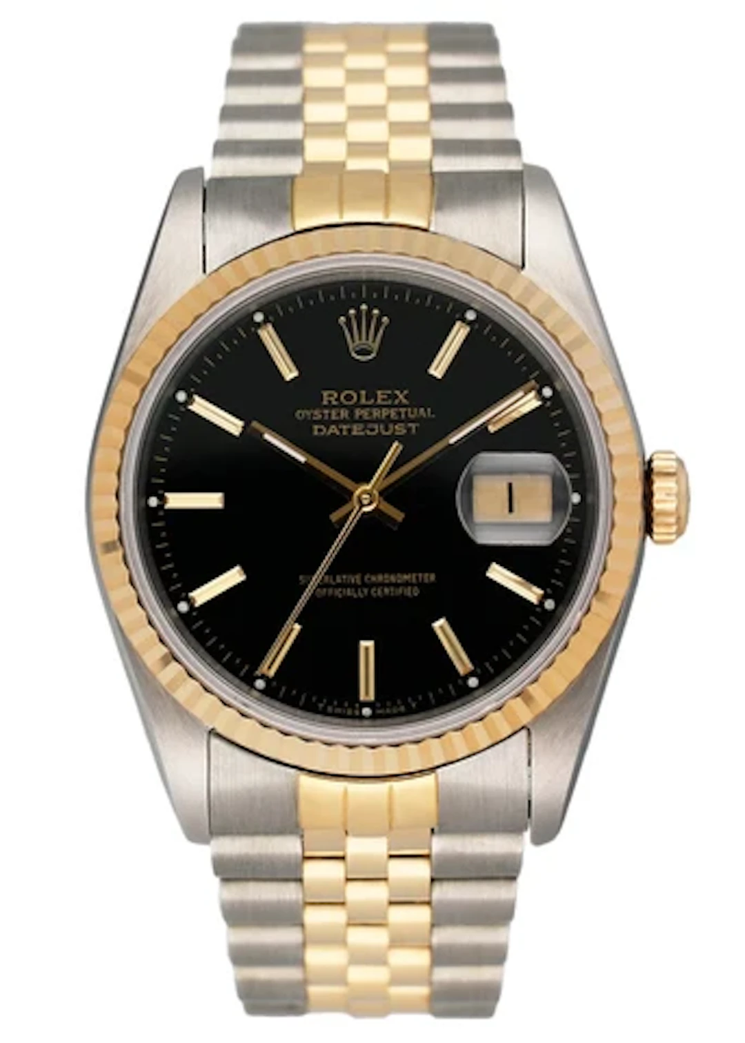Rolex Datejust 16233 Black Dial Mens Watch