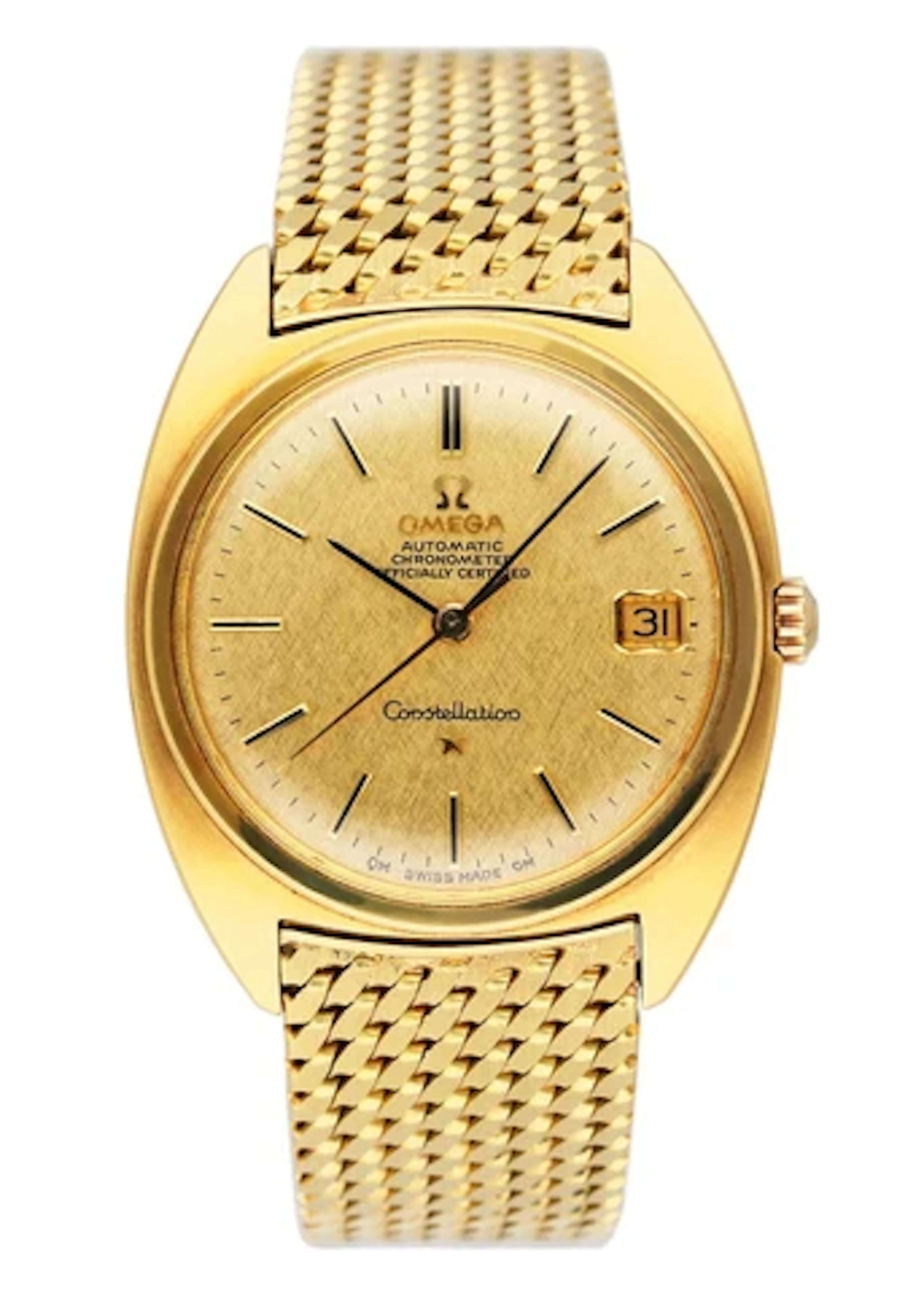 Omega Constellation 168.009 18K Yellow Gold Mens Watch
