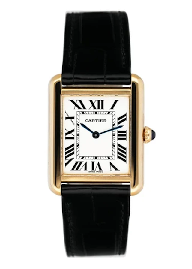 Cartier Tank Solo W1018755 18K Yellow Gold Ladies Watch