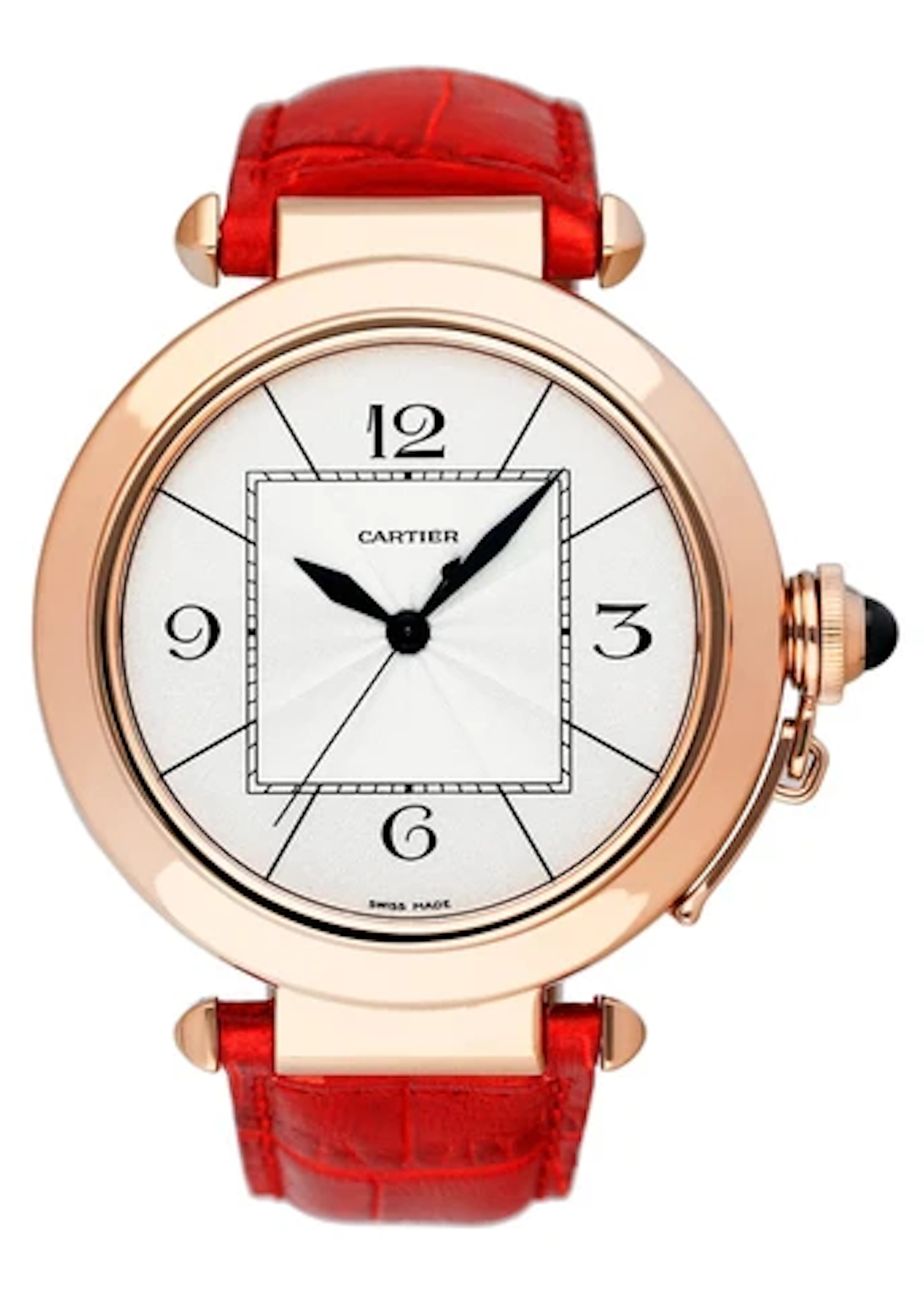 Cartier Pasha W3019051 18K Rose Gold Mens Watch Box Papers