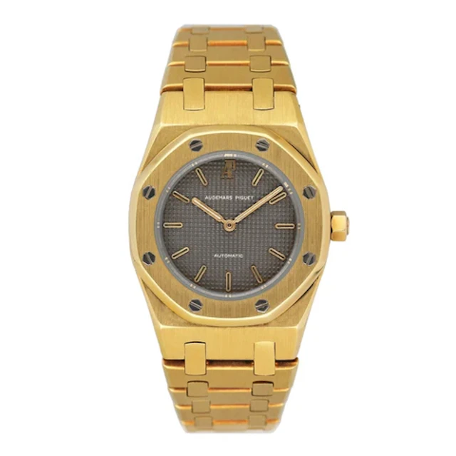 Audemars Piguet Royal Oak 8638BA Grey Dial 18K Yellow Gold Ladies Watch