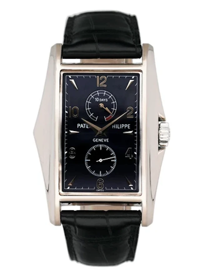 Patek Philippe 10-Day 5100G Blue Dial Mens Watch Box Papers
