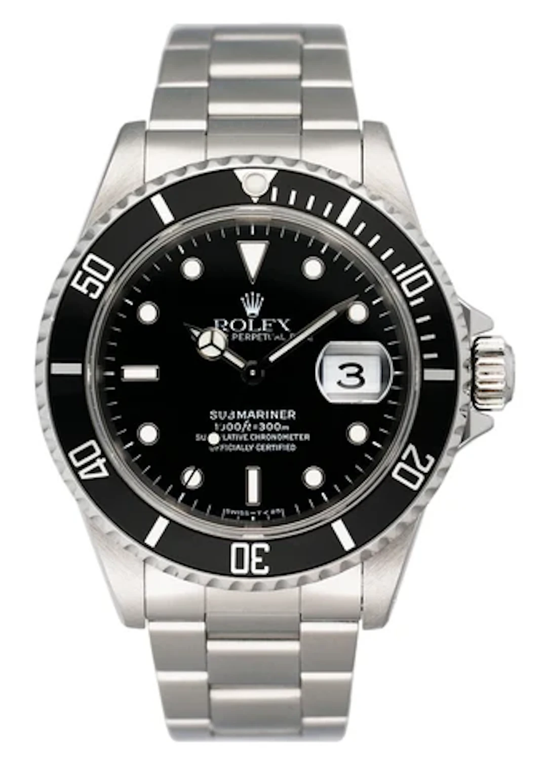 Rolex Submariner Date 16610 Mens Watch Box Papers