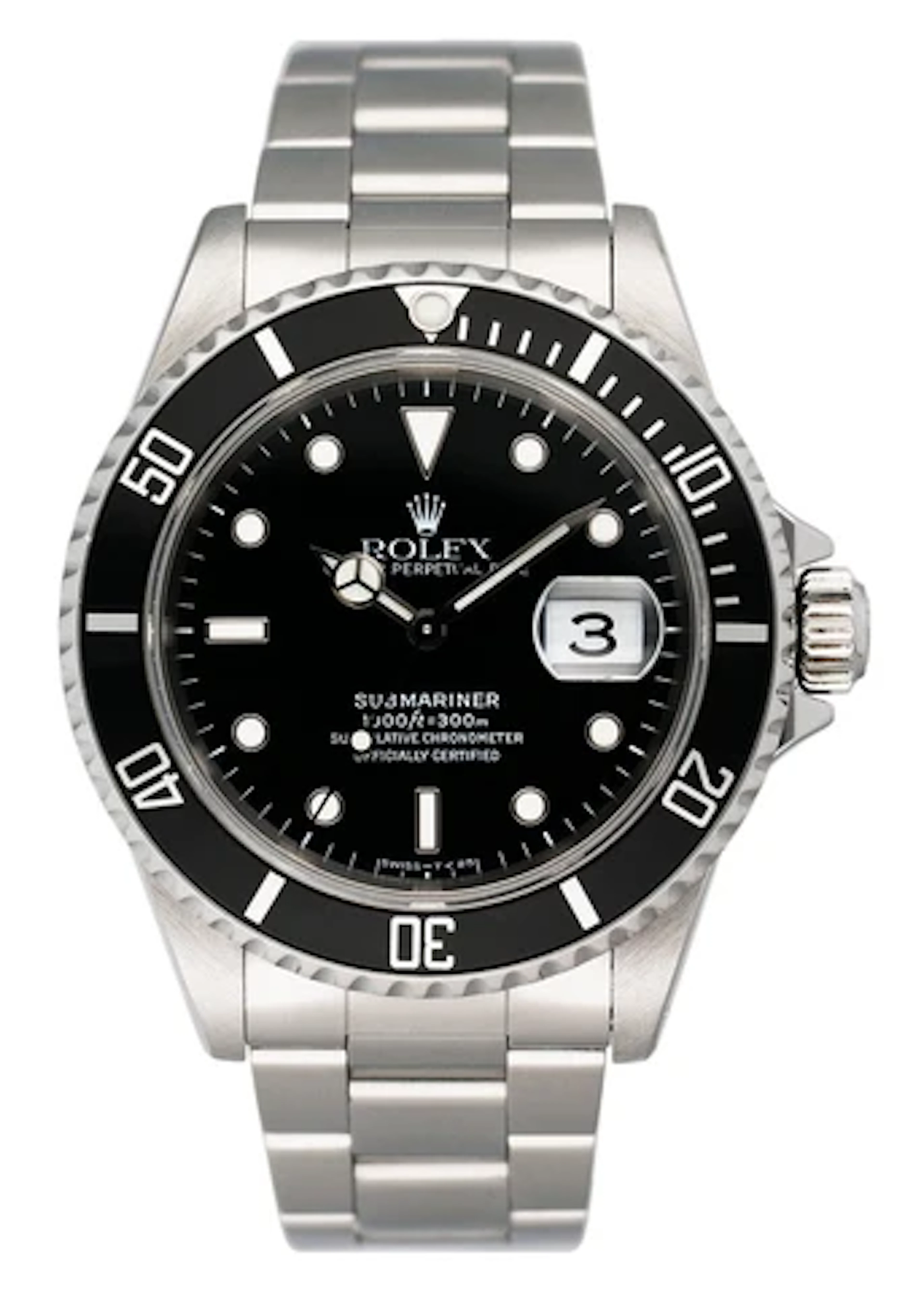 Rolex Submariner Date 16610 Mens Watch Box Papers